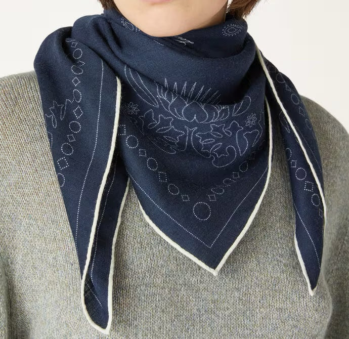 Hand-sewn hem scarf