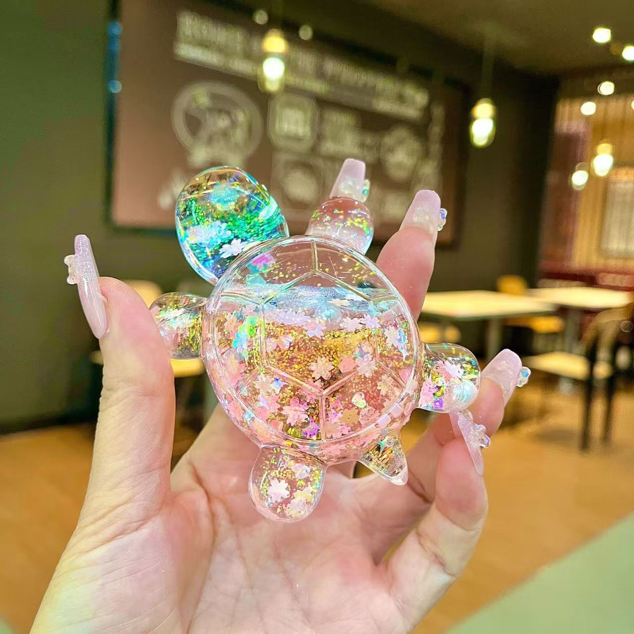 New Glitter Grandpa Turtles Luminous Room Decoration