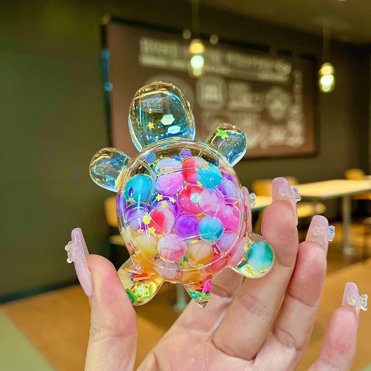 New Glitter Grandpa Turtles Luminous Room Decoration