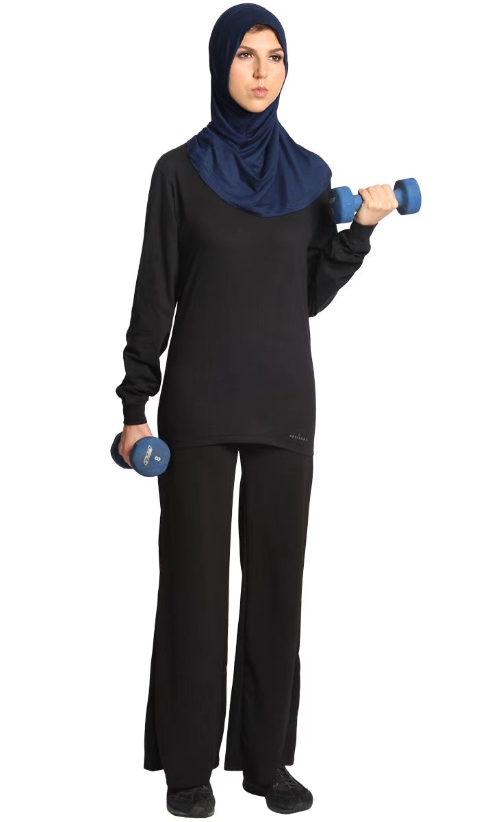 Luxurious Soft Performance Sports Hijab - Navy