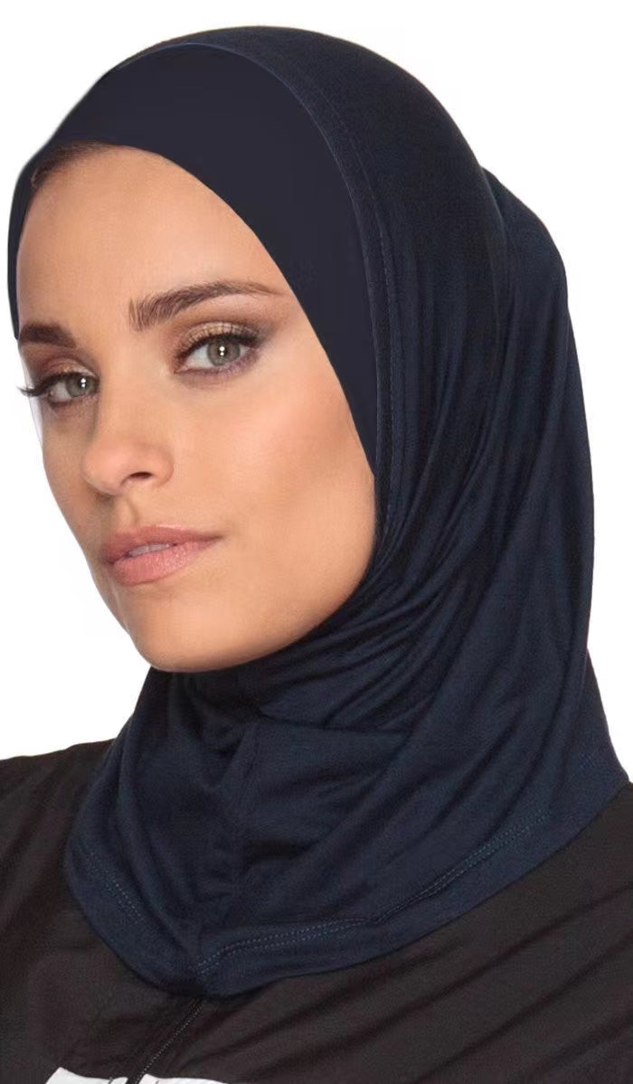 Luxurious Soft Performance Sports Hijab - Navy