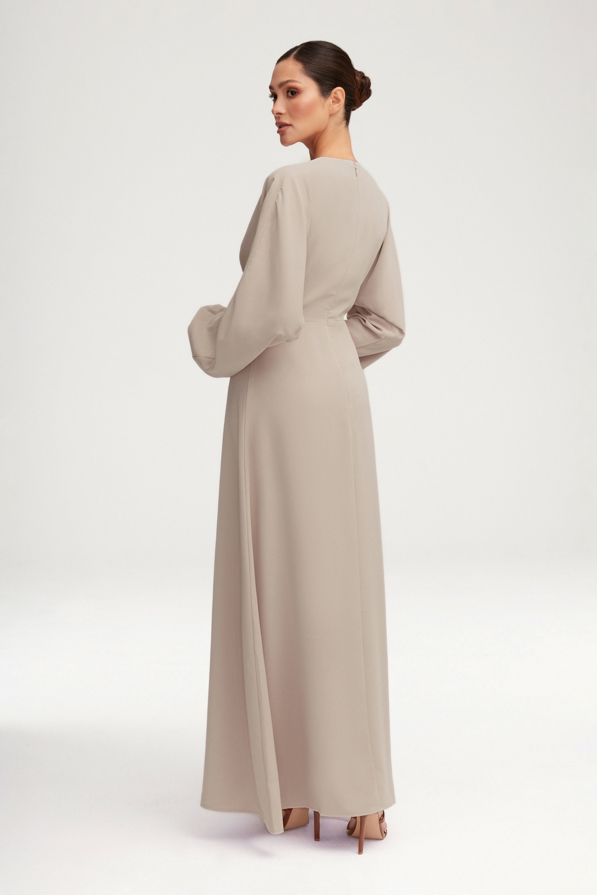 Karina Dolman Sleeve Maxi Dress - Stone