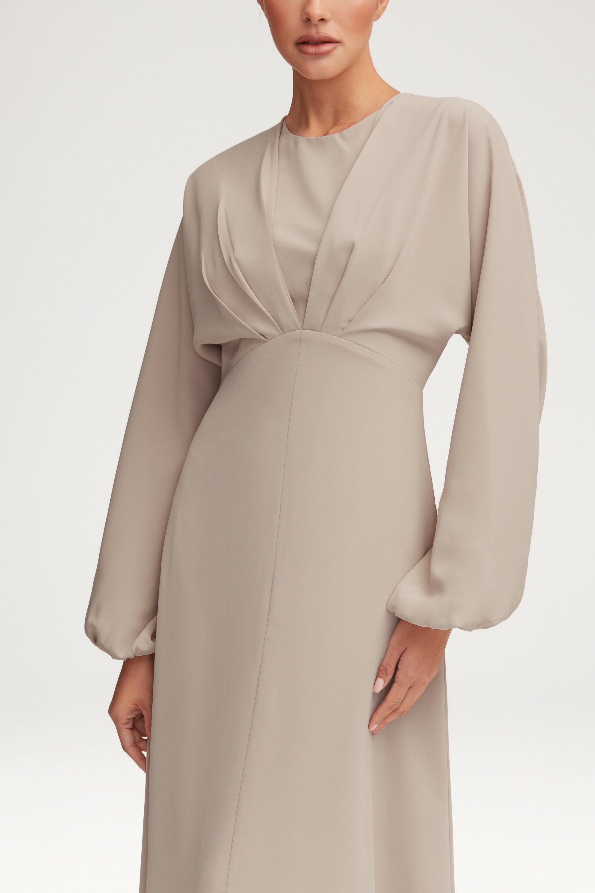 Karina Dolman Sleeve Maxi Dress - Stone