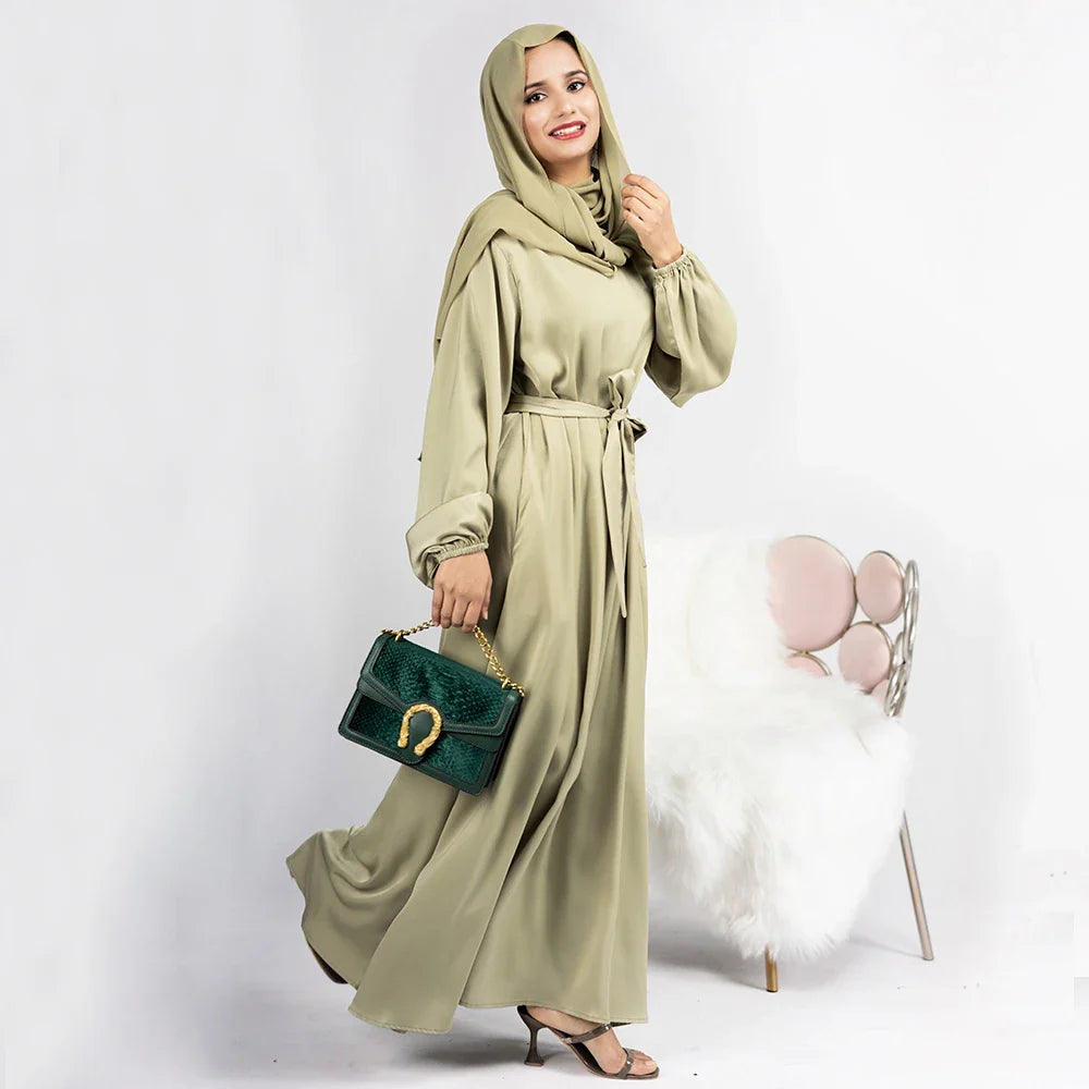 2023 Loriya Fashion Muslim Islamic Clothing Modest Dresses Simple Design Muslim Women Plain Abaya