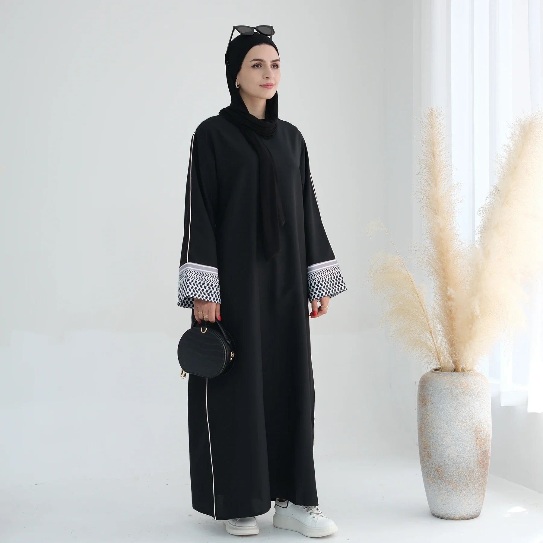 Loriya Dernières Panestine Kefiyyeh Abaya Ramadan Eid Fermé Abaya Dubaï Femmes Musulmanes Robe Modeste Vêtements Islamiques 