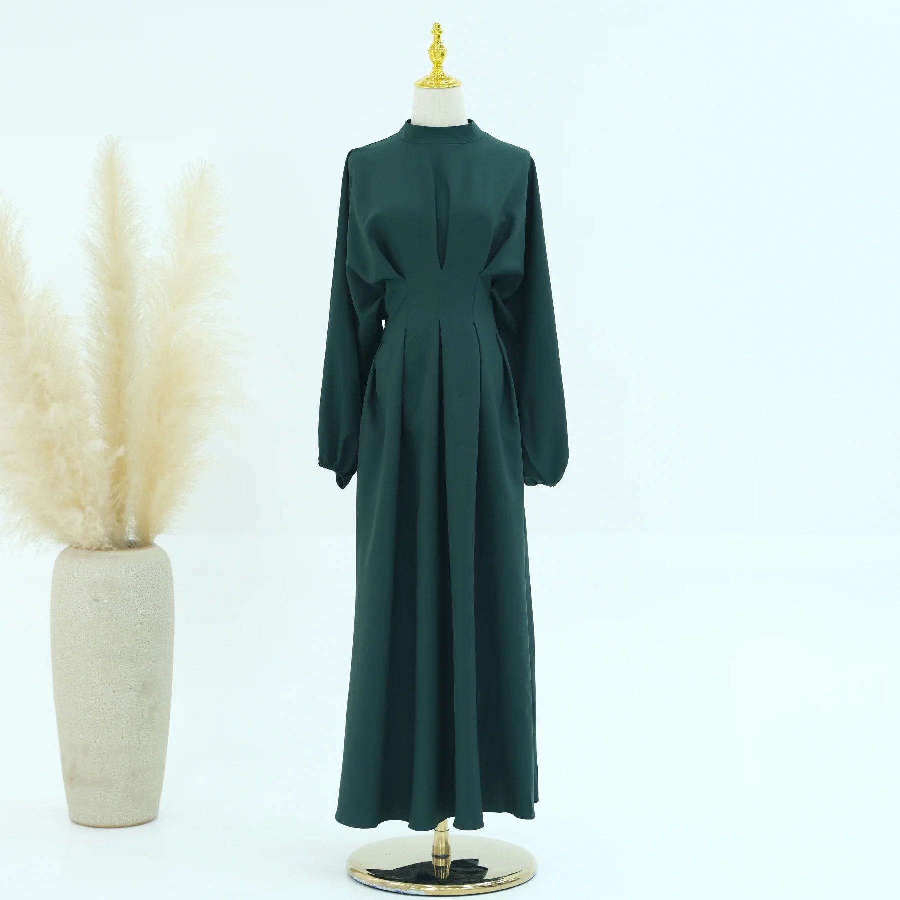 Loriya OEM/ODM 2024 New Arrival Women Modest Dresses Solid Color Muslim Fashion  Abaya Women Muslim Dress