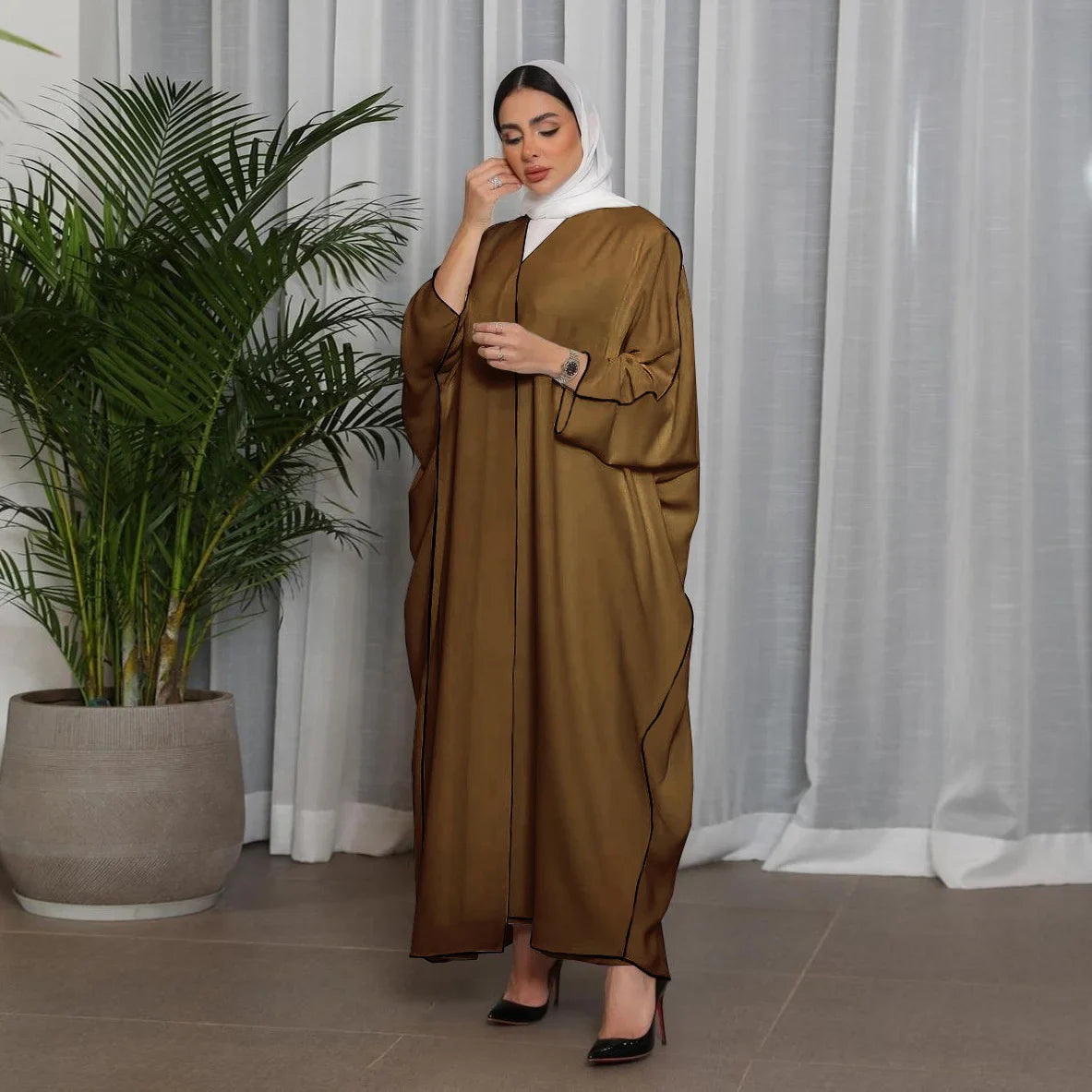 2023 Islamic Arabic Muslim Traditional Clothing Plain Abaya Turkey Abaya Dubai Women Kaftan Abaya Muslim Dres