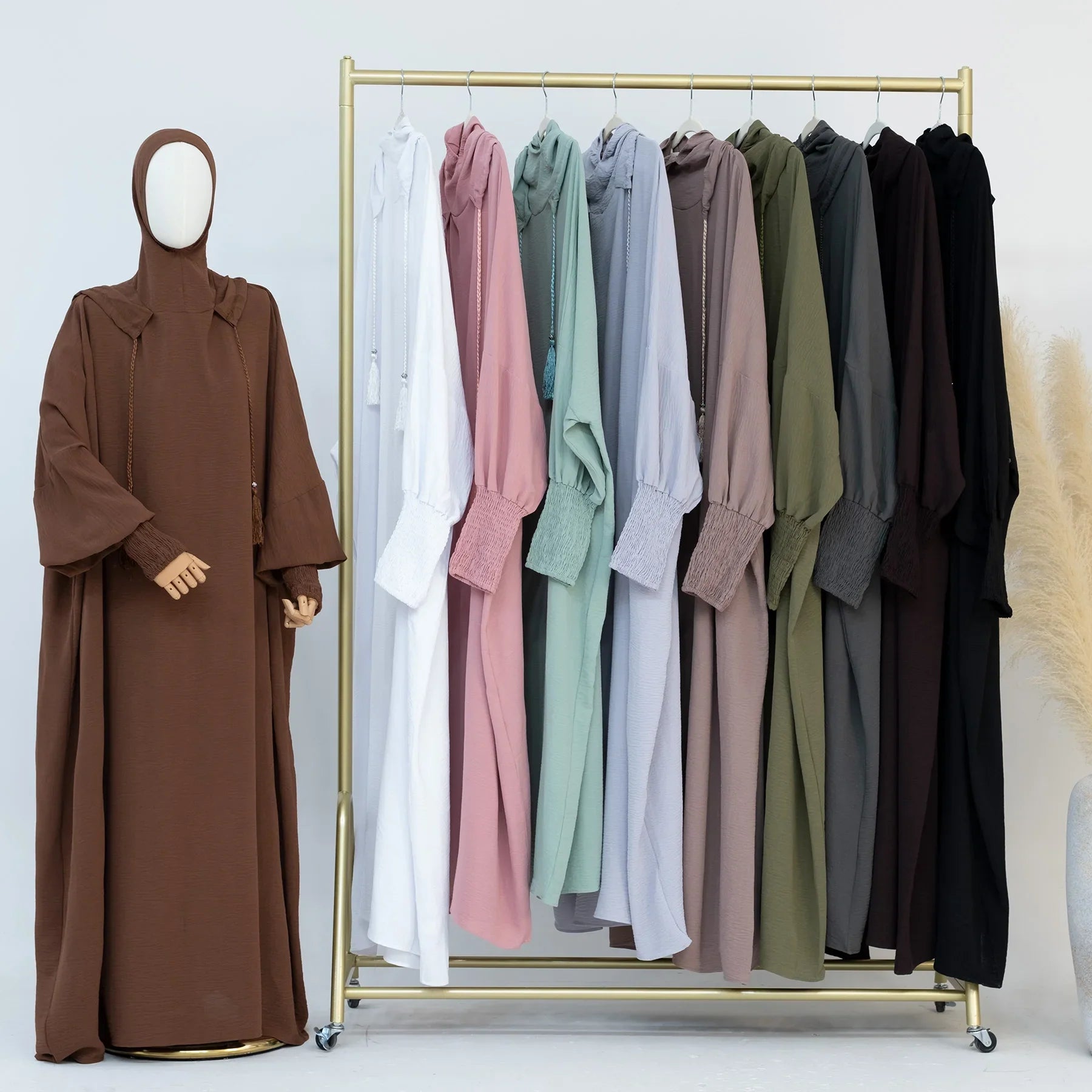 Sweats à capuche Loriya Vêtements modestes islamiques Abaya de sport Robes musulmanes pour femmes Ramadan Abaya Vêtements islamiques 