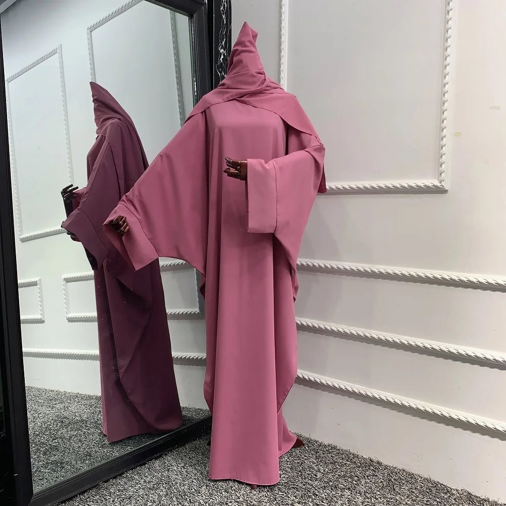 Hot Sale Latest Islamic Clothing Muslim Abaya Solid Colors Batwing Style Kaftan Burka Islamic Dress