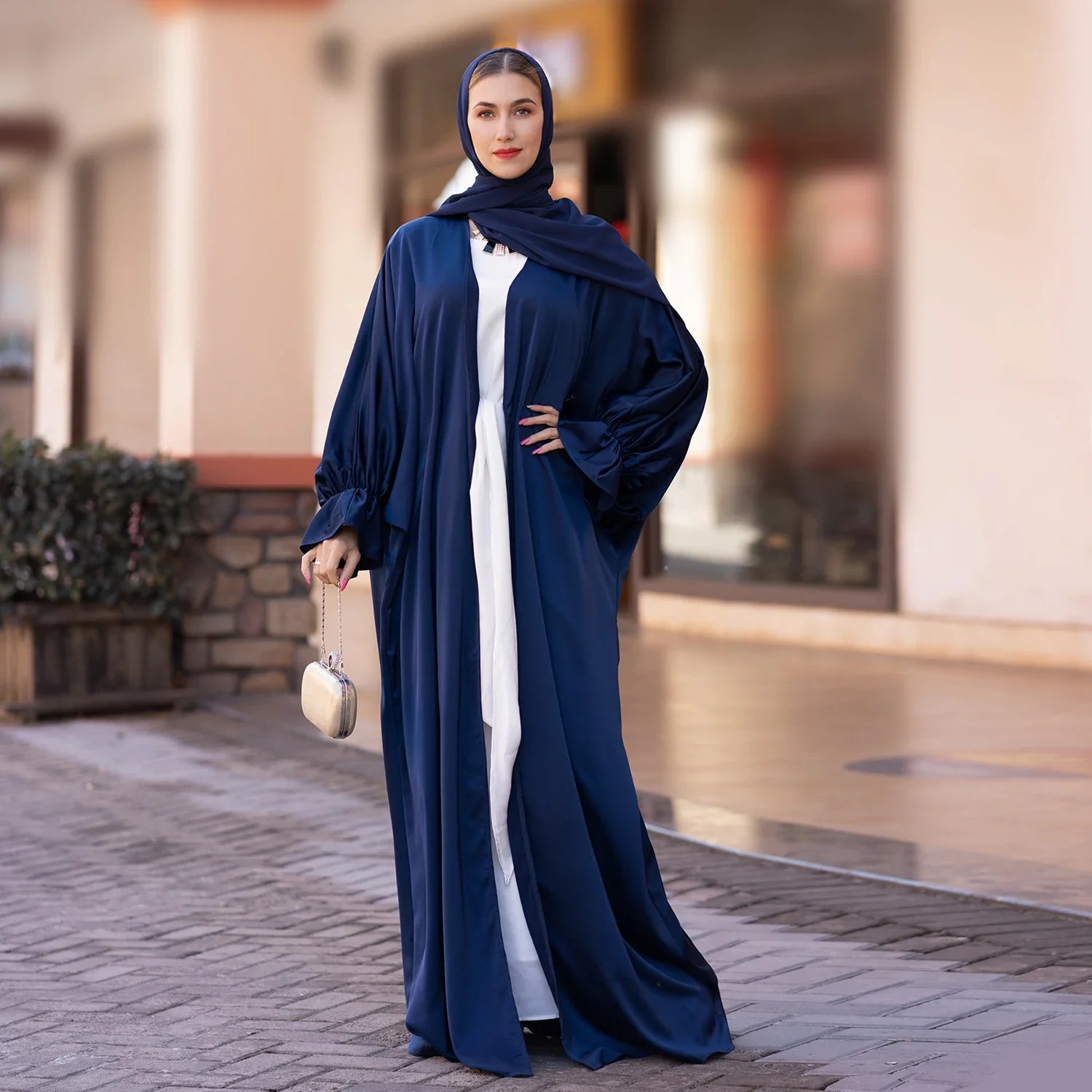 Loriya Hot Sell New kaftan abaya Satin ethnic Abaya women muslim dress turkey traditional muslim clothing  Islamic Clothing