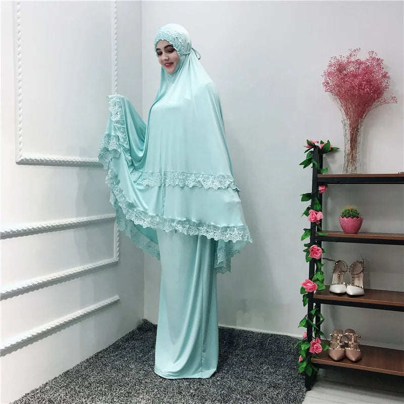 Loriya Khimar Abaya Hijab Kaftan Robe de prière Vêtements musulmans traditionnels 