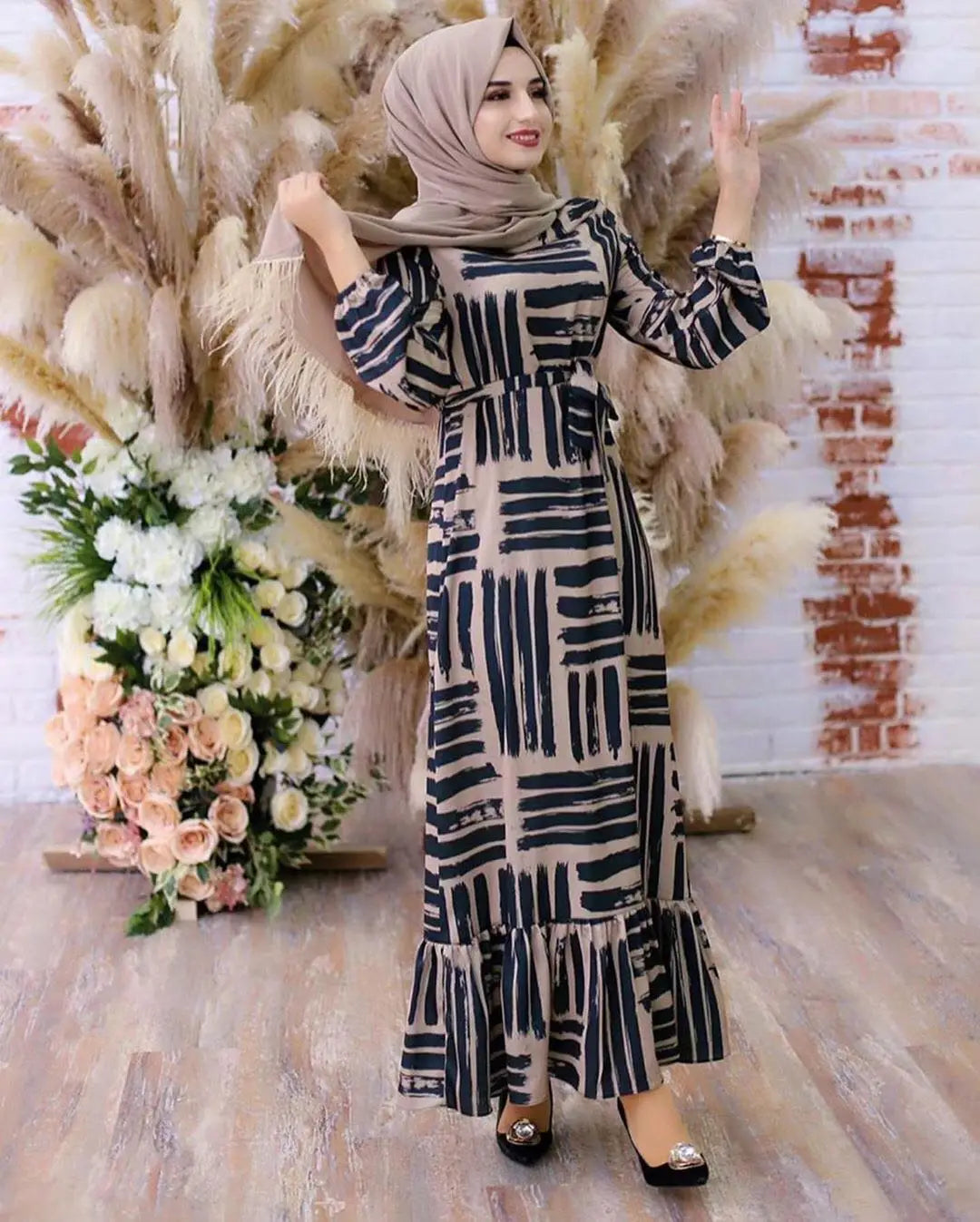 Wholesale Muslim fashion Dubai Abaya Turkey hijab summer dress Islamic clothing