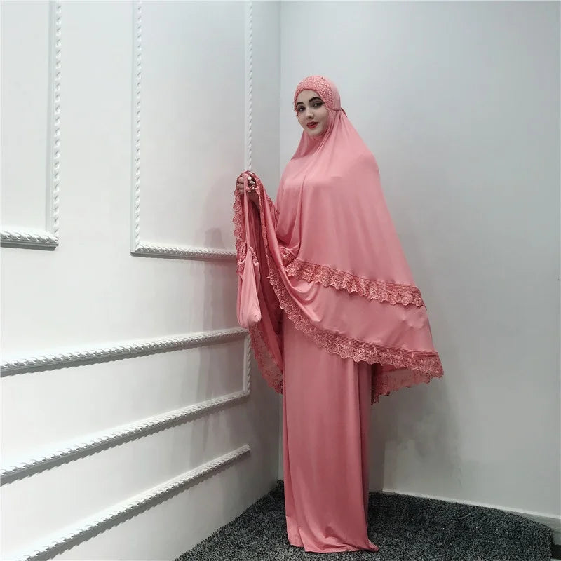 Loriya Khimar Abaya Hijab Kaftan Robe de prière Vêtements musulmans traditionnels 