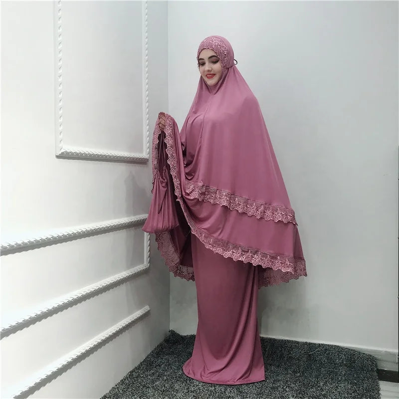 Loriya Khimar Abaya Hijab Kaftan Robe de prière Vêtements musulmans traditionnels 