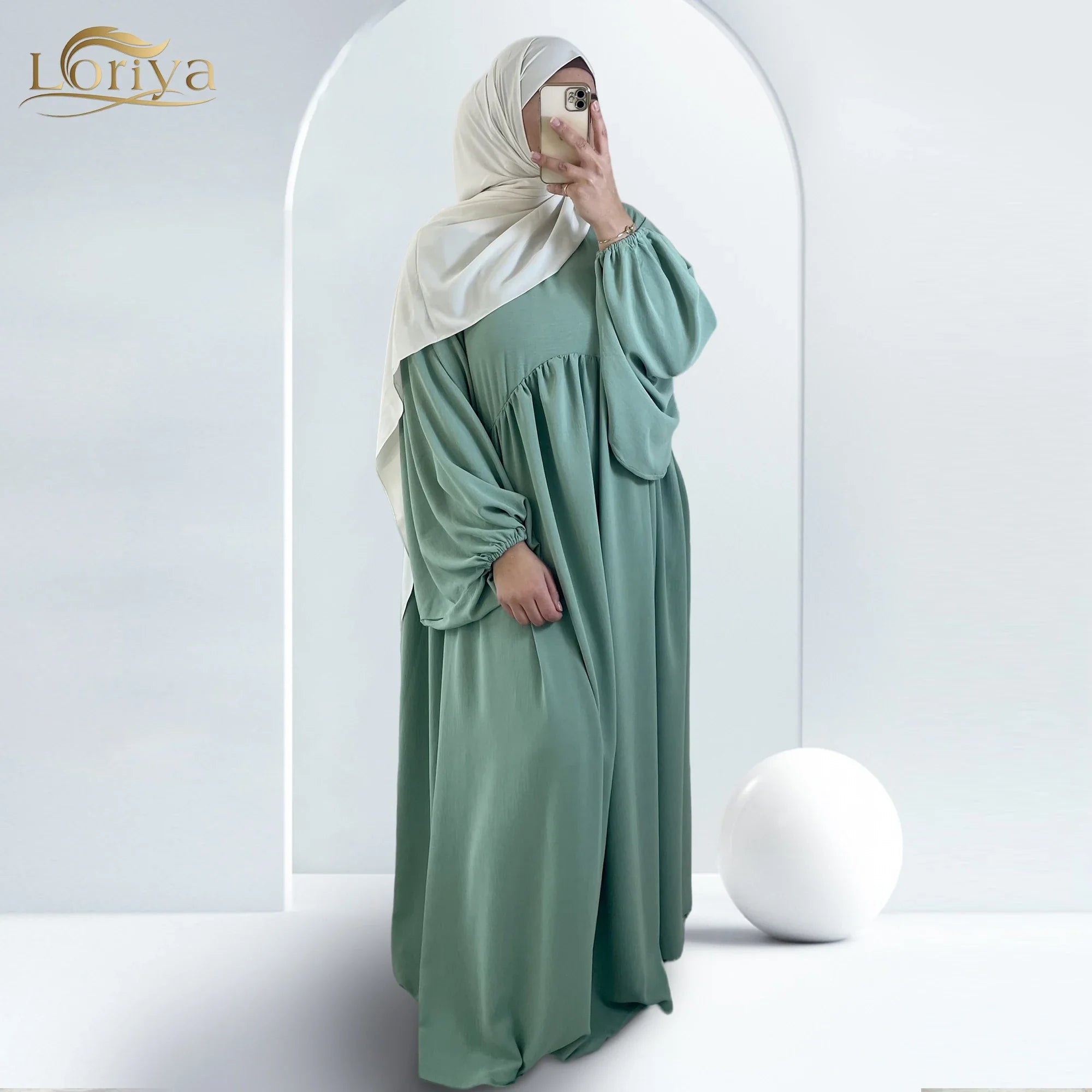 Reliable abaya manufacturer Loriya loose wear wrinkle polyester muslim plain abaya modest dresses for women