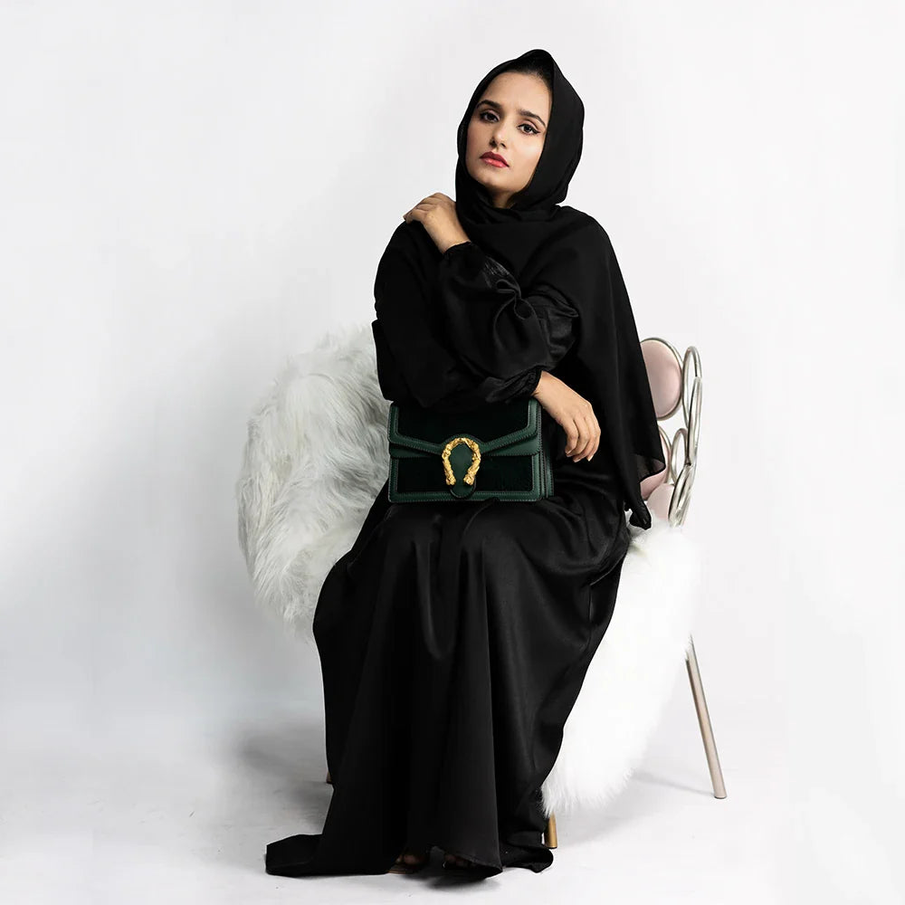 2023 Loriya Fashion Muslim Islamic Clothing Modest Dresses Simple Design Muslim Women Plain Abaya