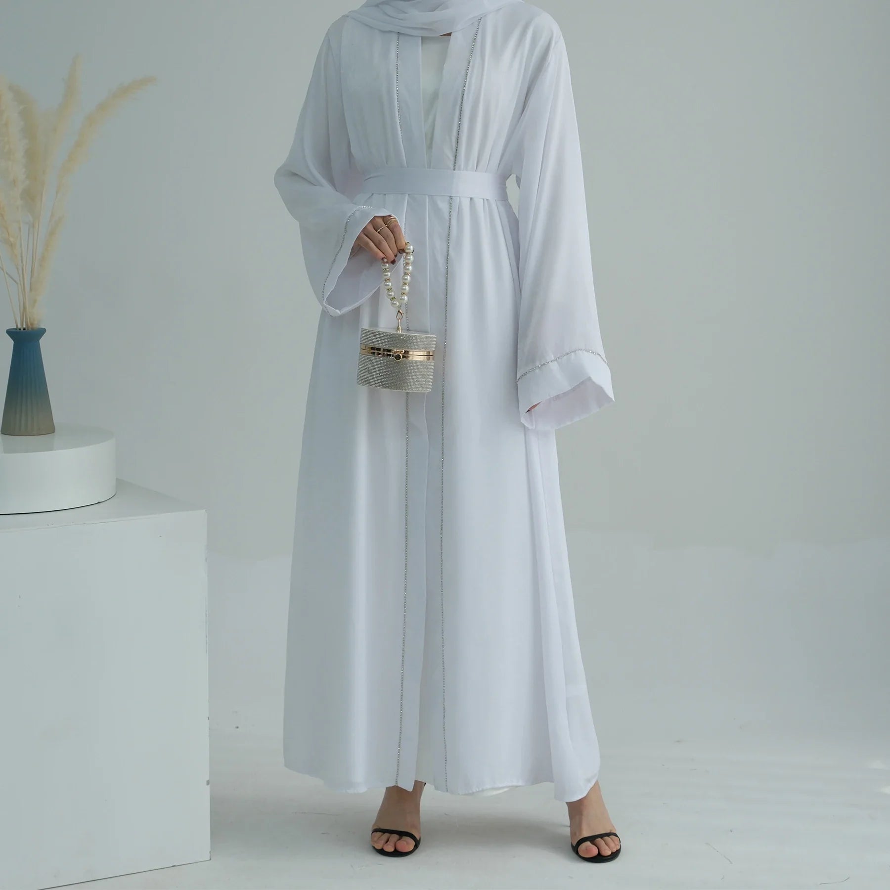 2024 Eid Loriya Custom Abaya Manufacturer Dubai Abaya Designs Islamic Clothing Cardigan With Diamond Abaya Women Muslim Dress