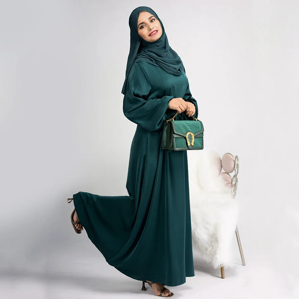 2023 Loriya Fashion Muslim Islamic Clothing Modest Dresses Simple Design Muslim Women Plain Abaya