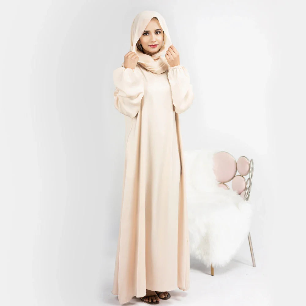 2023 Loriya Fashion Muslim Islamic Clothing Modest Dresses Simple Design Muslim Women Plain Abaya