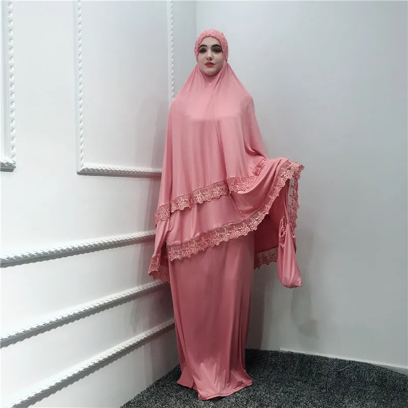 Loriya Khimar Abaya Hijab Kaftan Robe de prière Vêtements musulmans traditionnels 