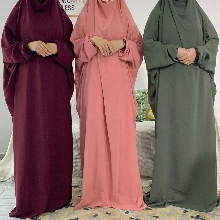 Loriya Abaya Designs Prière Abaya Filles Musulmanes Abaya Grande Taille Overhead Hijab Robe Vêtements Islamiques 