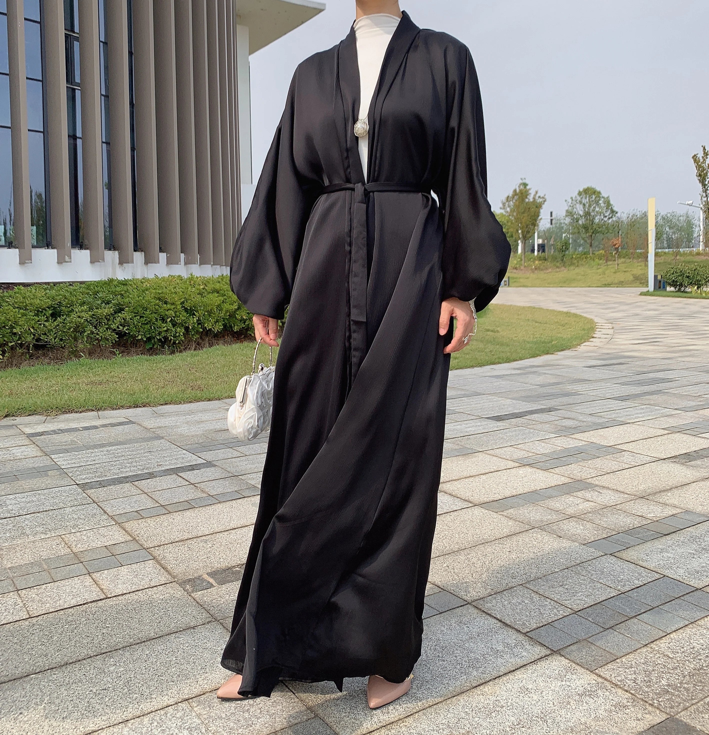 Dernières élégantes robes islamiques musulmanes devant ouvert Abaya pour les jeunes femmes musulmanes robe islamique 