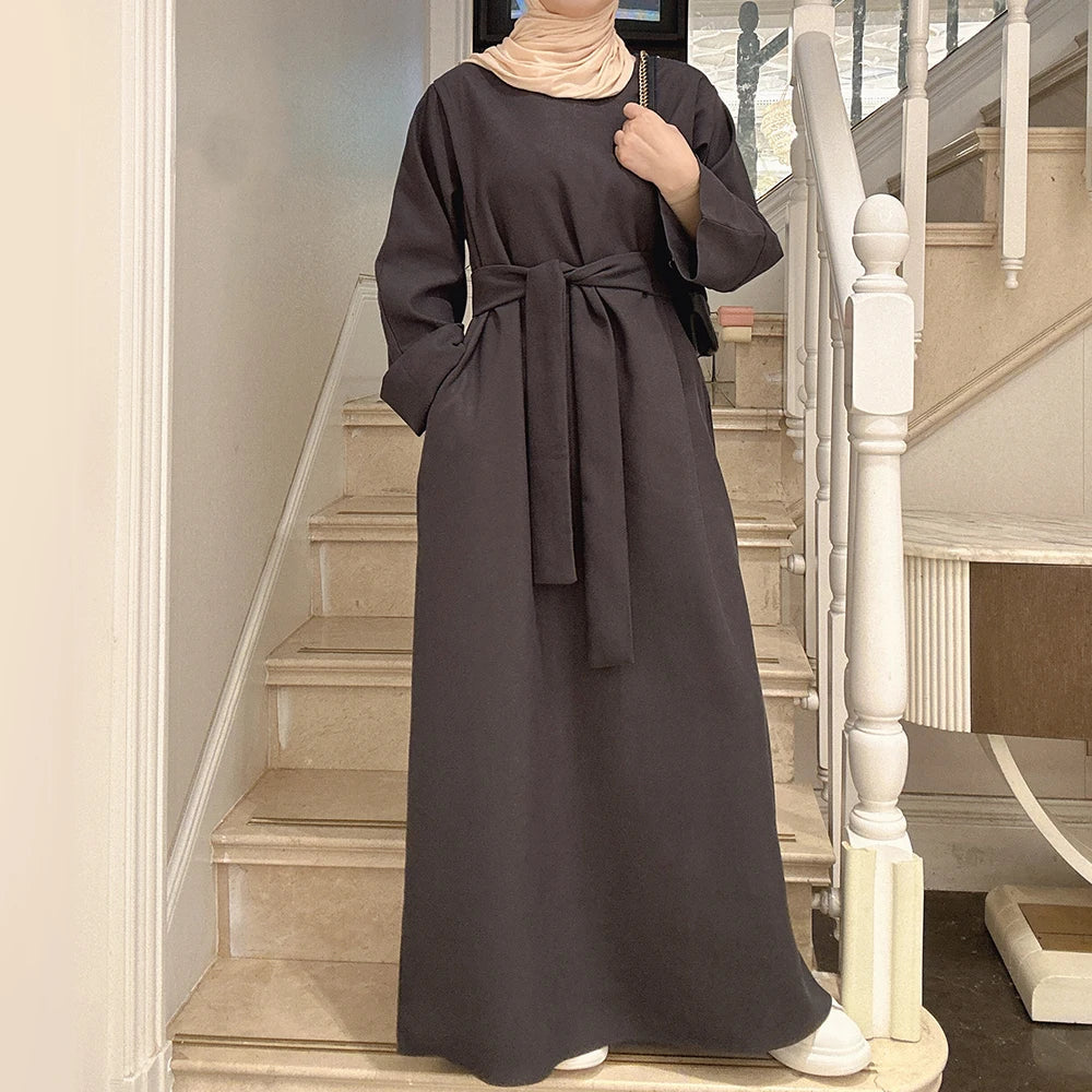 2023 Loriya Islamic Clothing Black Abaya for Muslim girls Modest dresses abaya wholesale for muslim girls Islamic abaya