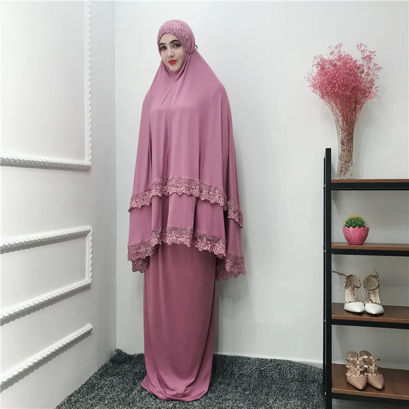 Loriya Khimar Abaya Hijab Kaftan Robe de prière Vêtements musulmans traditionnels 