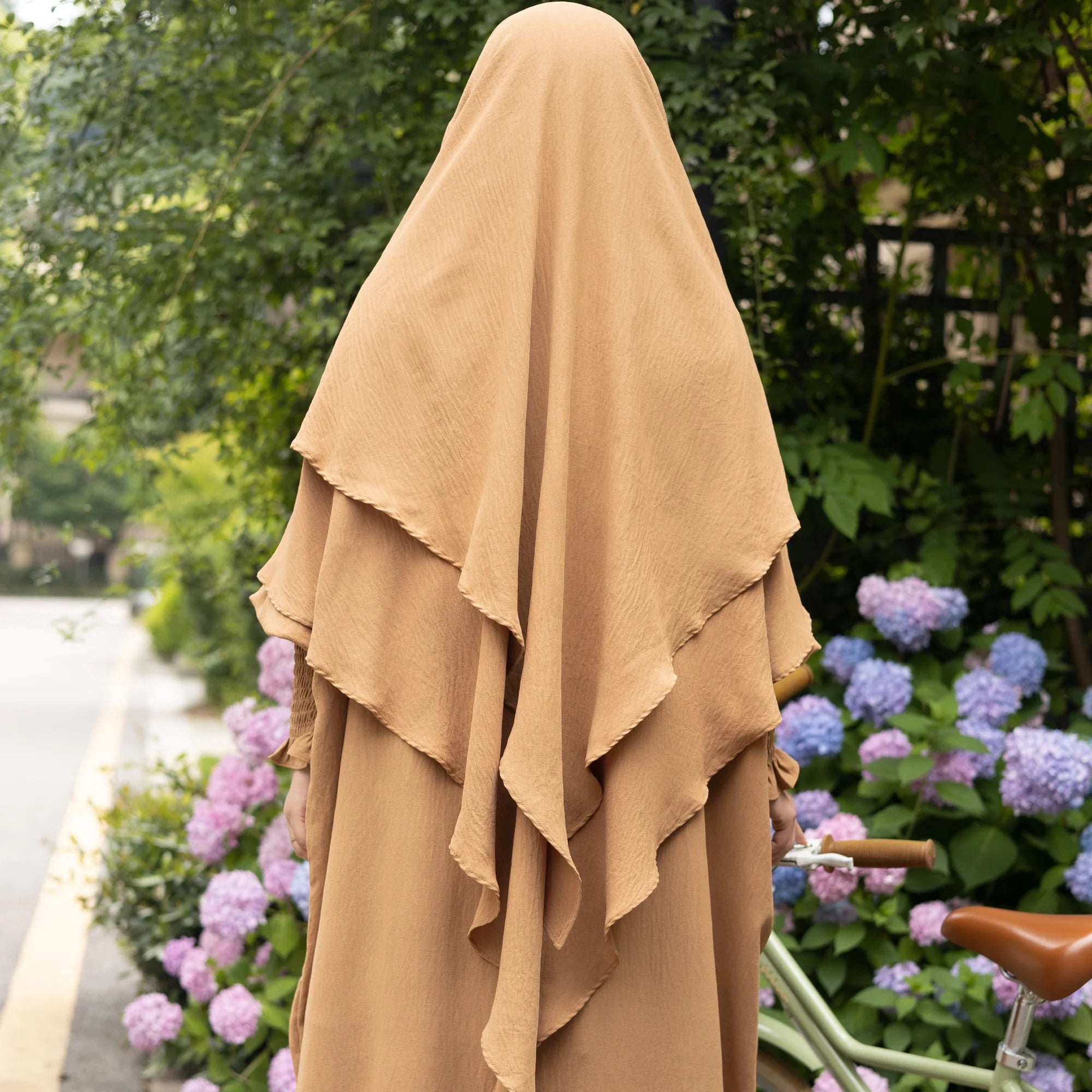 Loriya 2023 Dernière Abaya Femmes Robe Islamique Hijab Écharpe HJ908 Deux Couches Longue Khimar En Gros En Stock 