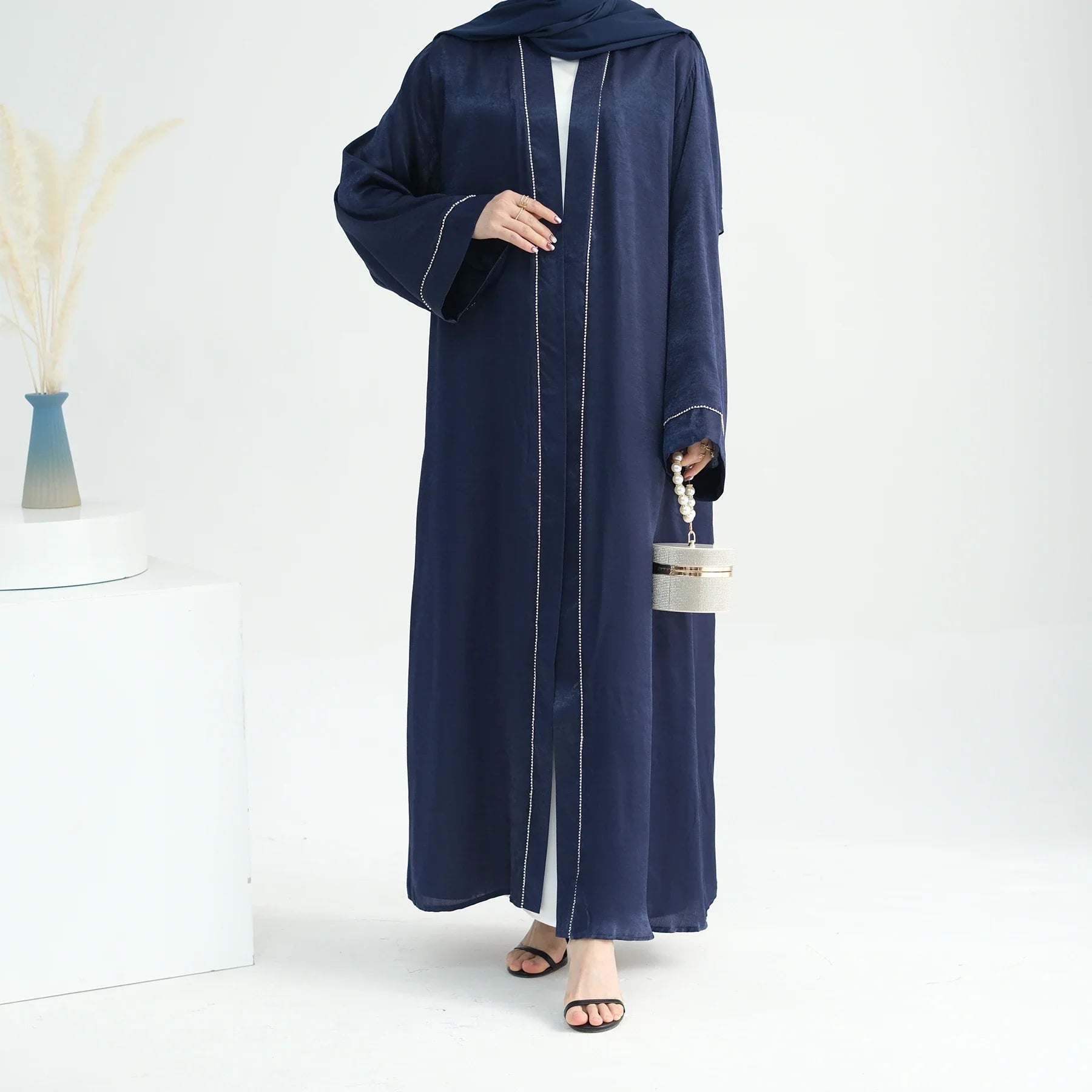 2024 Eid Loriya Custom Abaya Manufacturer Dubai Abaya Designs Islamic Clothing Cardigan With Diamond Abaya Women Muslim Dress