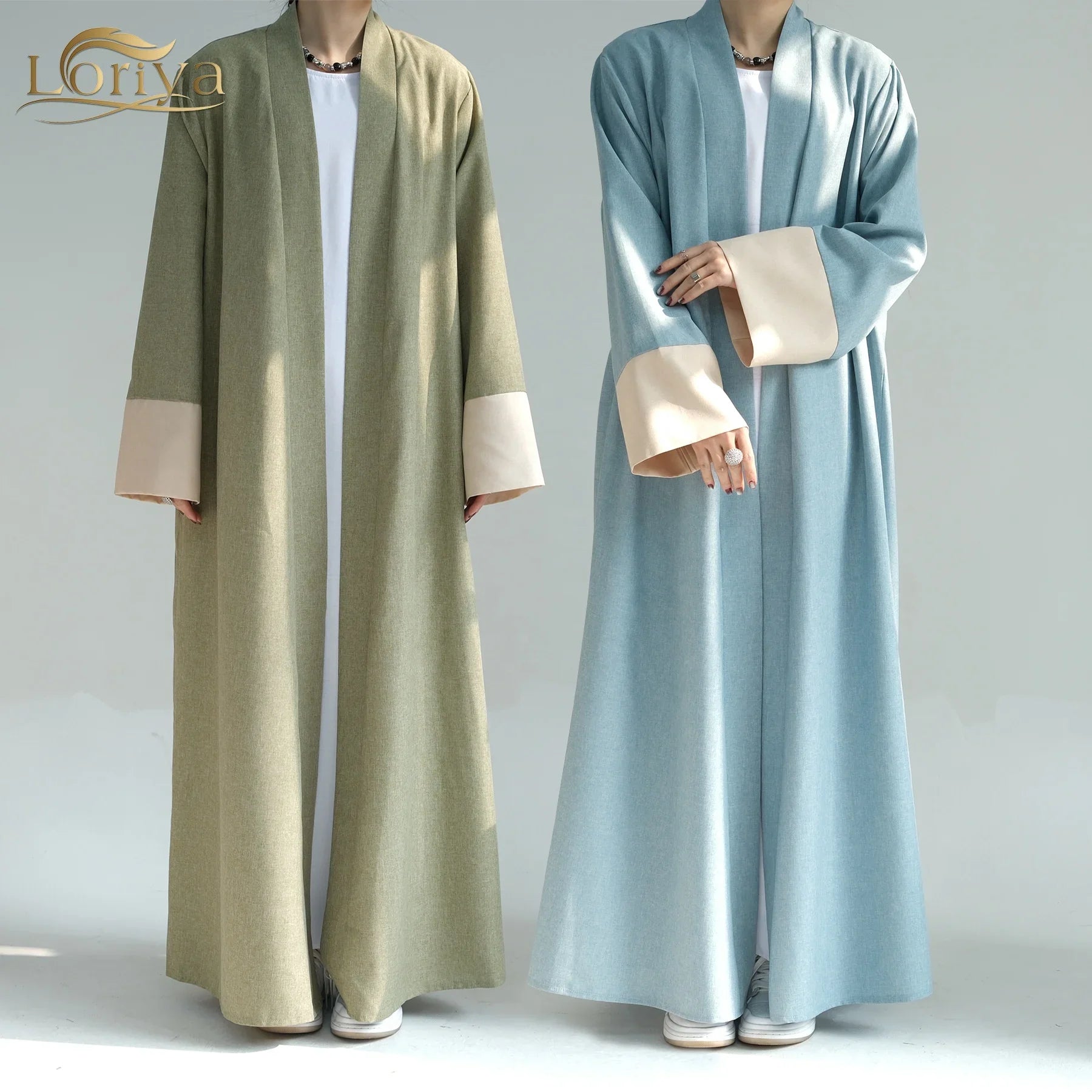 Dernière haute qualité Ramadan lin simple Abaya femmes robe musulmane style turc ouvert Abaya vêtements islamiques femmes musulmanes Abaya 