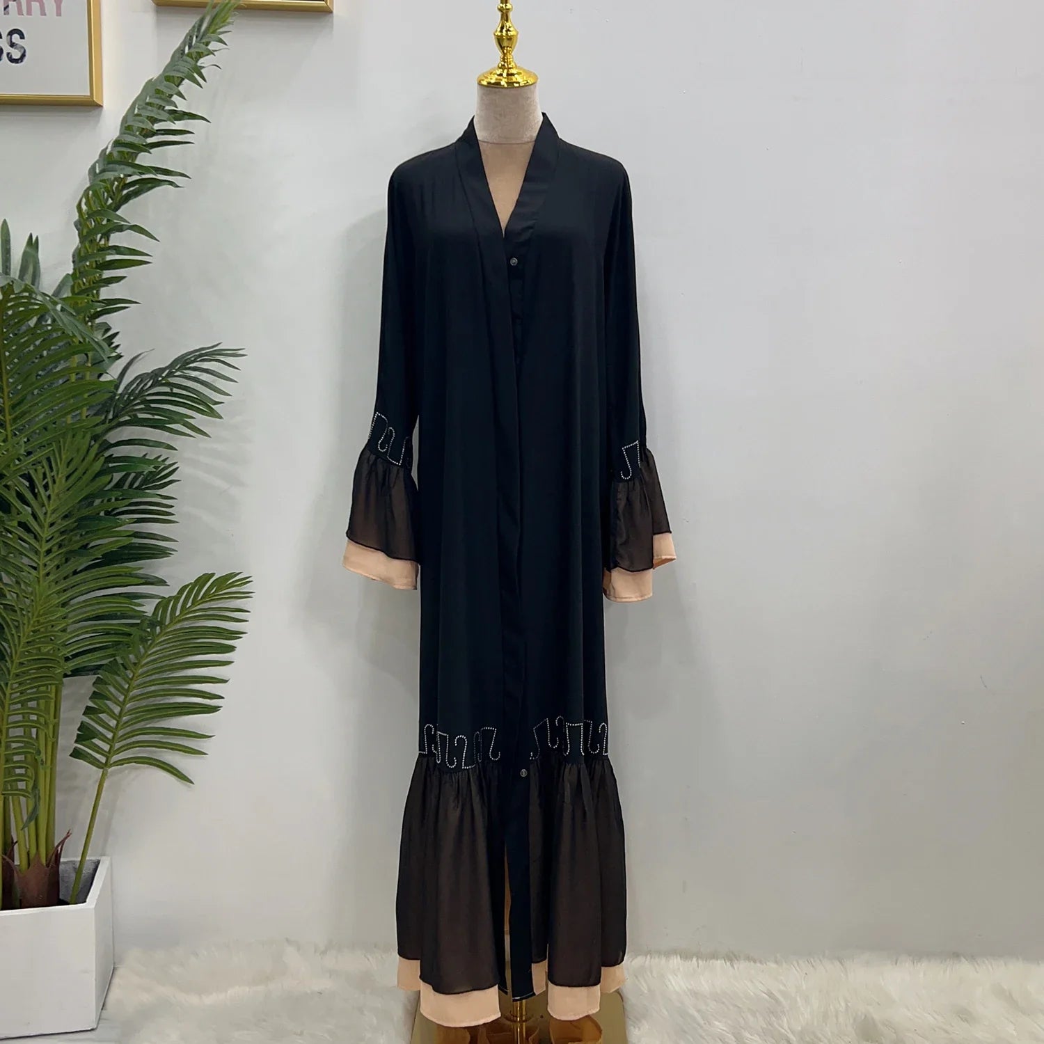 Loriya Fashion Vêtements islamiques Robes pour femmes Cardigan Abaya modeste pour femmes musulmanes Robe Abaya de Dubaï 