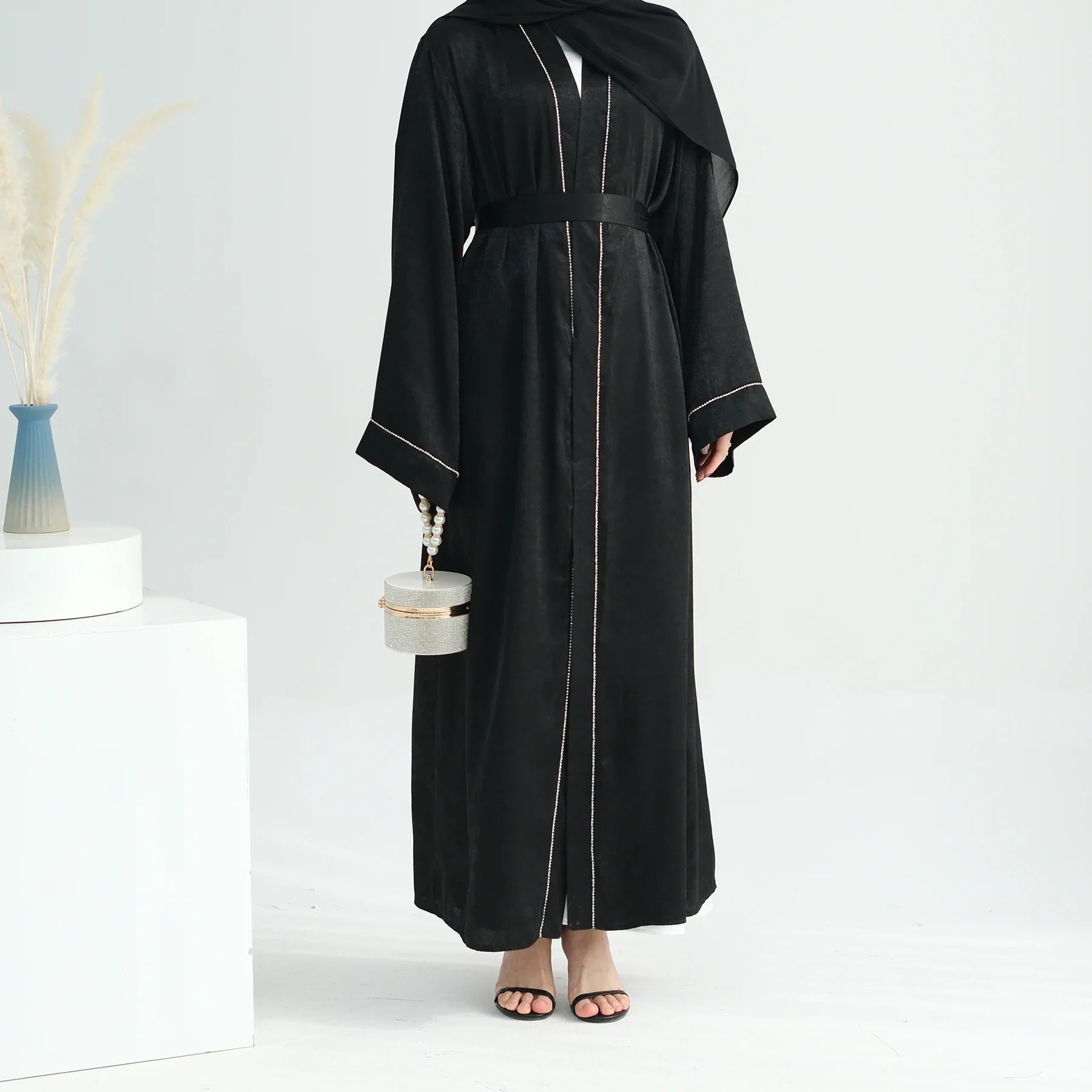 2024 Eid Loriya Custom Abaya Manufacturer Dubai Abaya Designs Islamic Clothing Cardigan With Diamond Abaya Women Muslim Dress