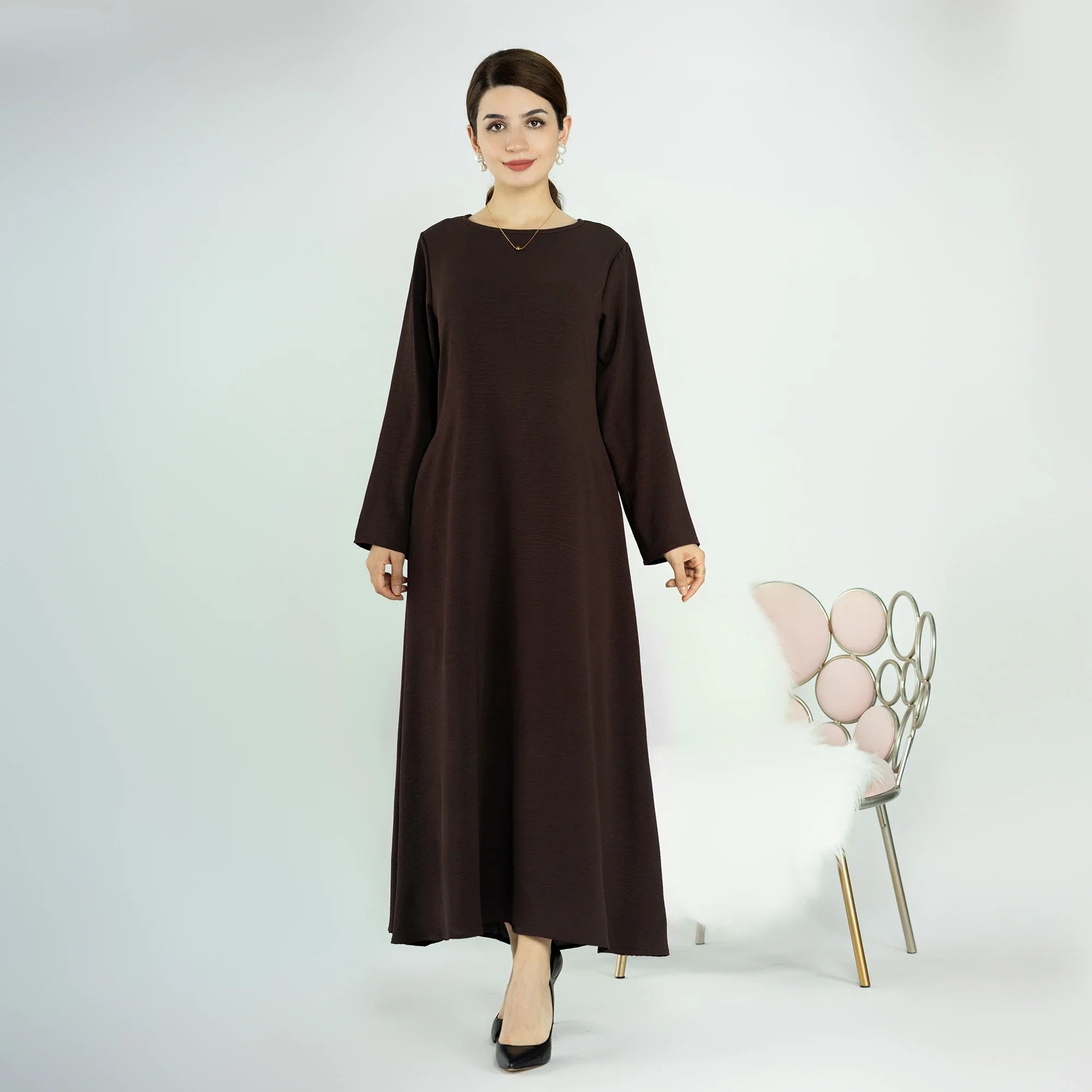 Loriya 2023 New Style Muslim Girls Abaya Islamic Clothing Modest Abaya Inner Dress