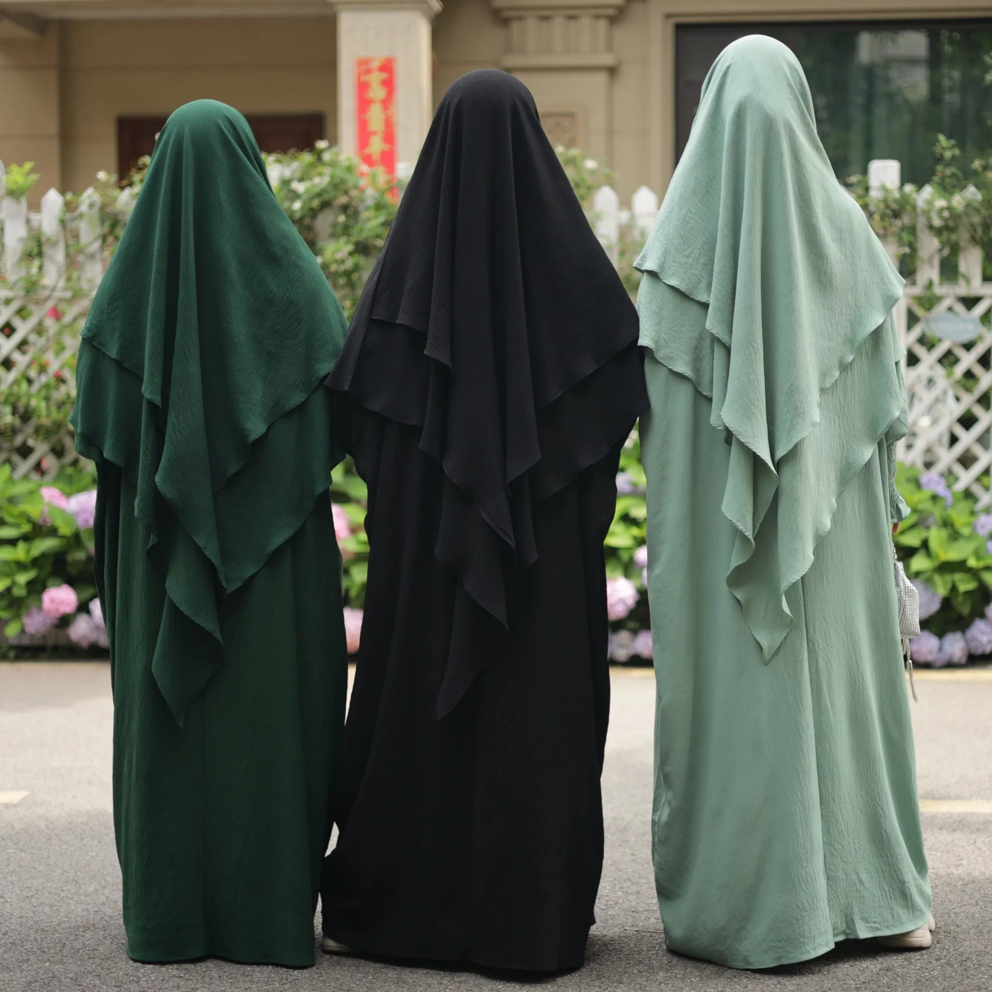 Loriya 2023 Latest Abaya Women Islamic Dress Hijab Scarf HJ908 Two Layers Long Khimar Wholesale in Stock