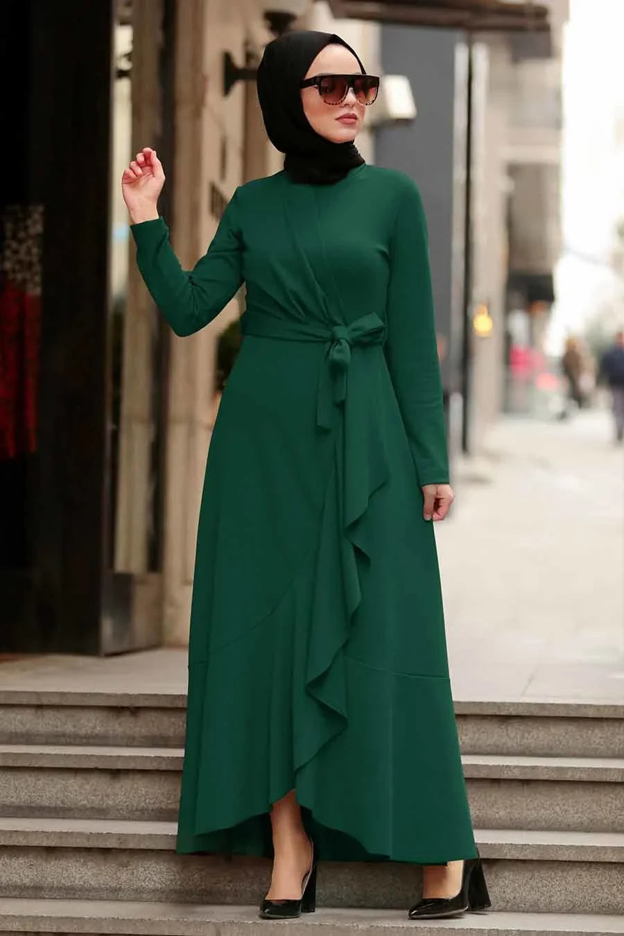 Wholesale women Muslim dress Turkey Arabic polyester Abaya kaftan Islamic clothing