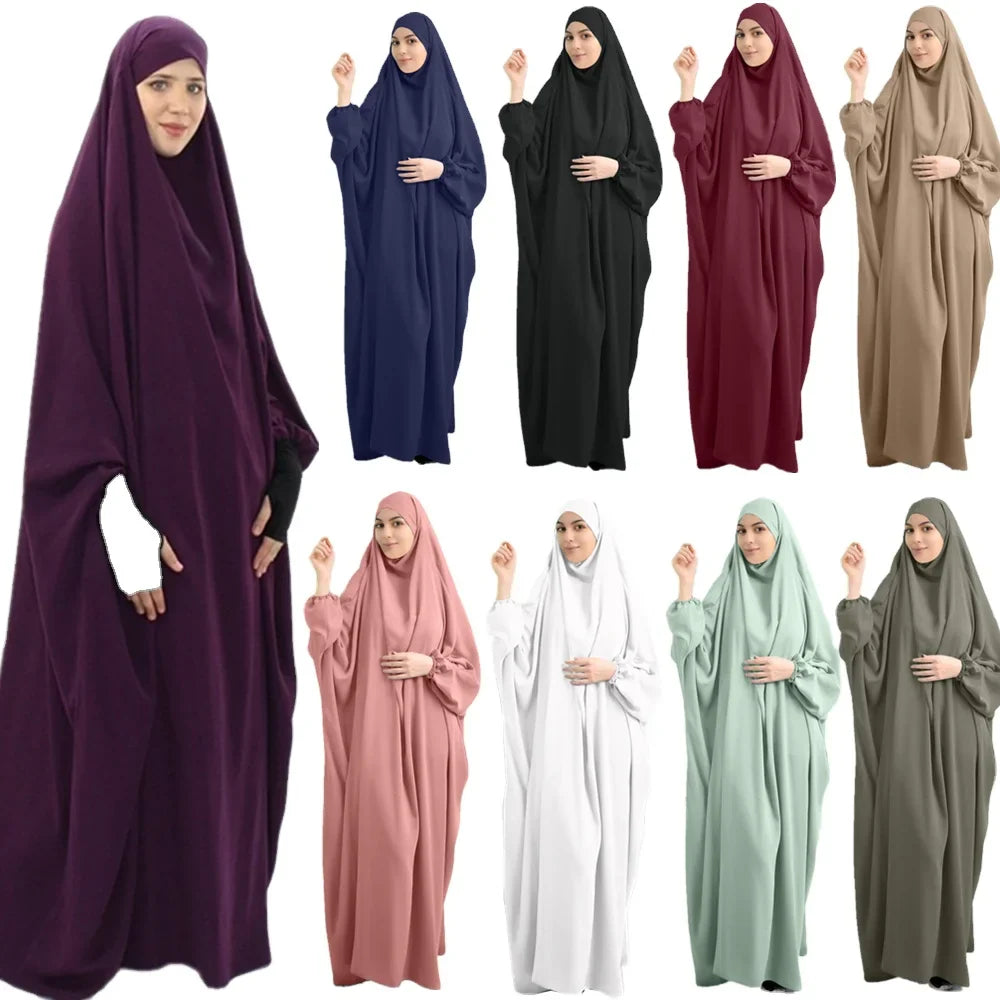 Loriya Abaya Designs Prière Abaya Filles Musulmanes Abaya Grande Taille Overhead Hijab Robe Vêtements Islamiques 