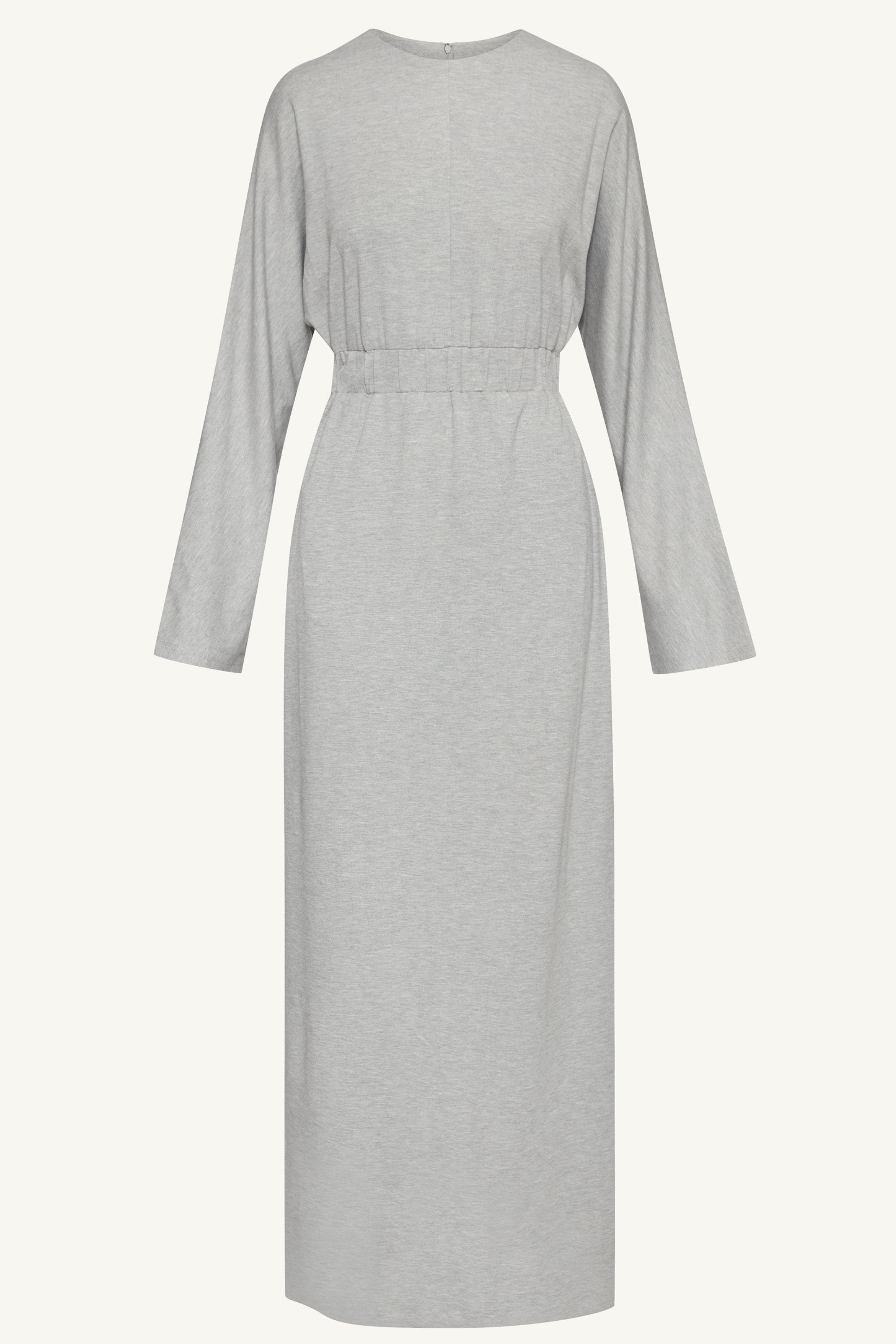 Adelynn Jersey Batwing Maxi Dress - Heather Grey Clothing Veiled 