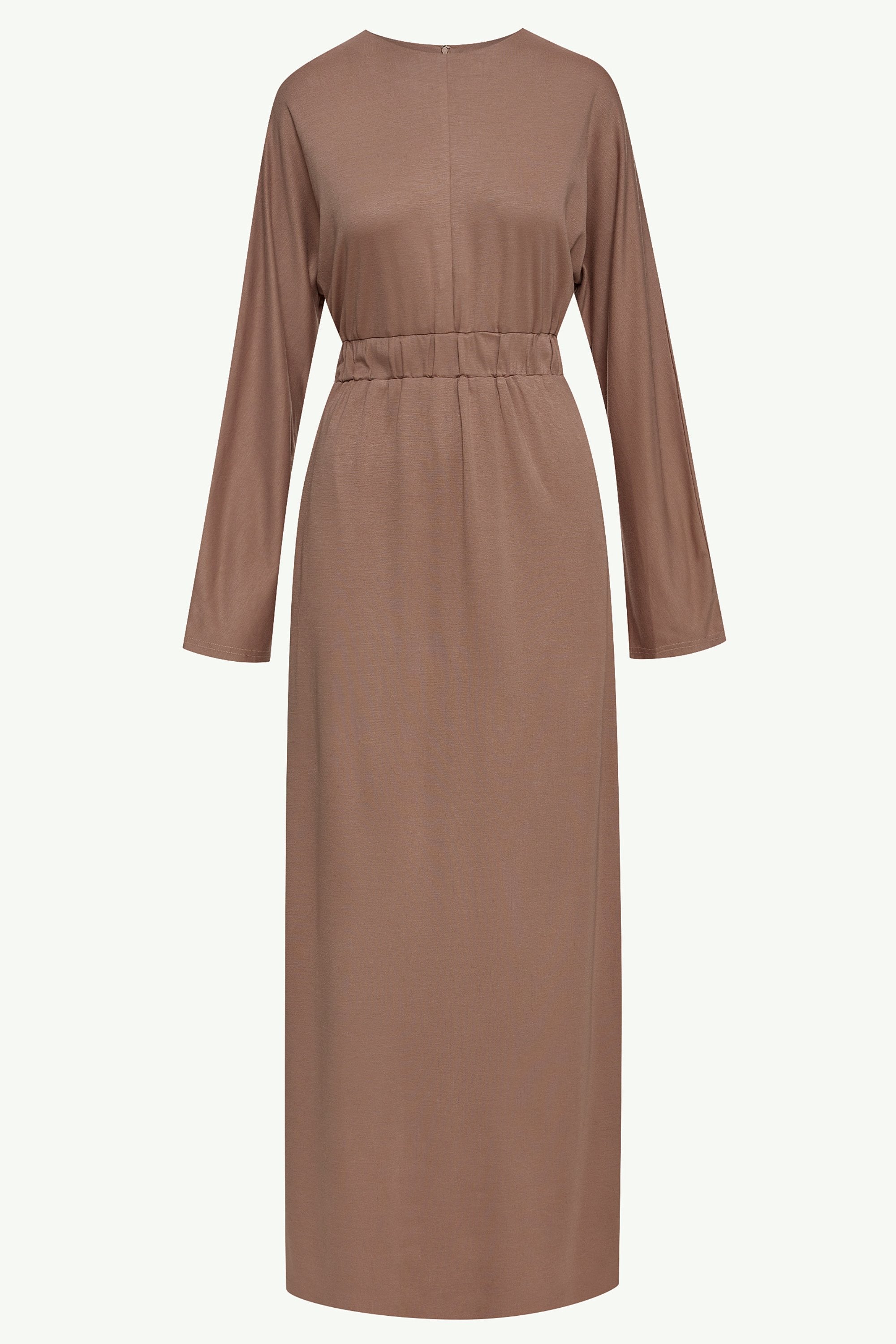 Adelynn Jersey Batwing Maxi Dress - Taupe Clothing Veiled 