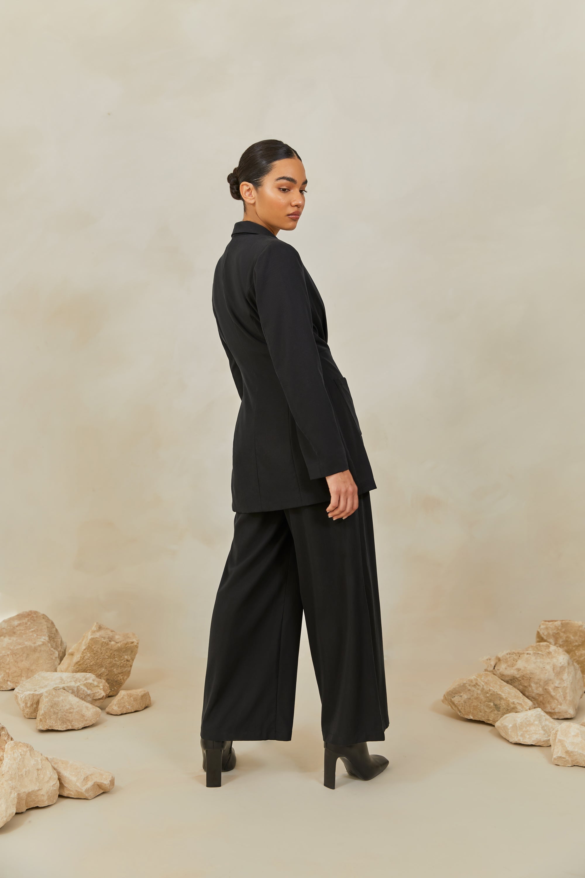 Alexia High Rise Trousers - Black Veiled Collection 