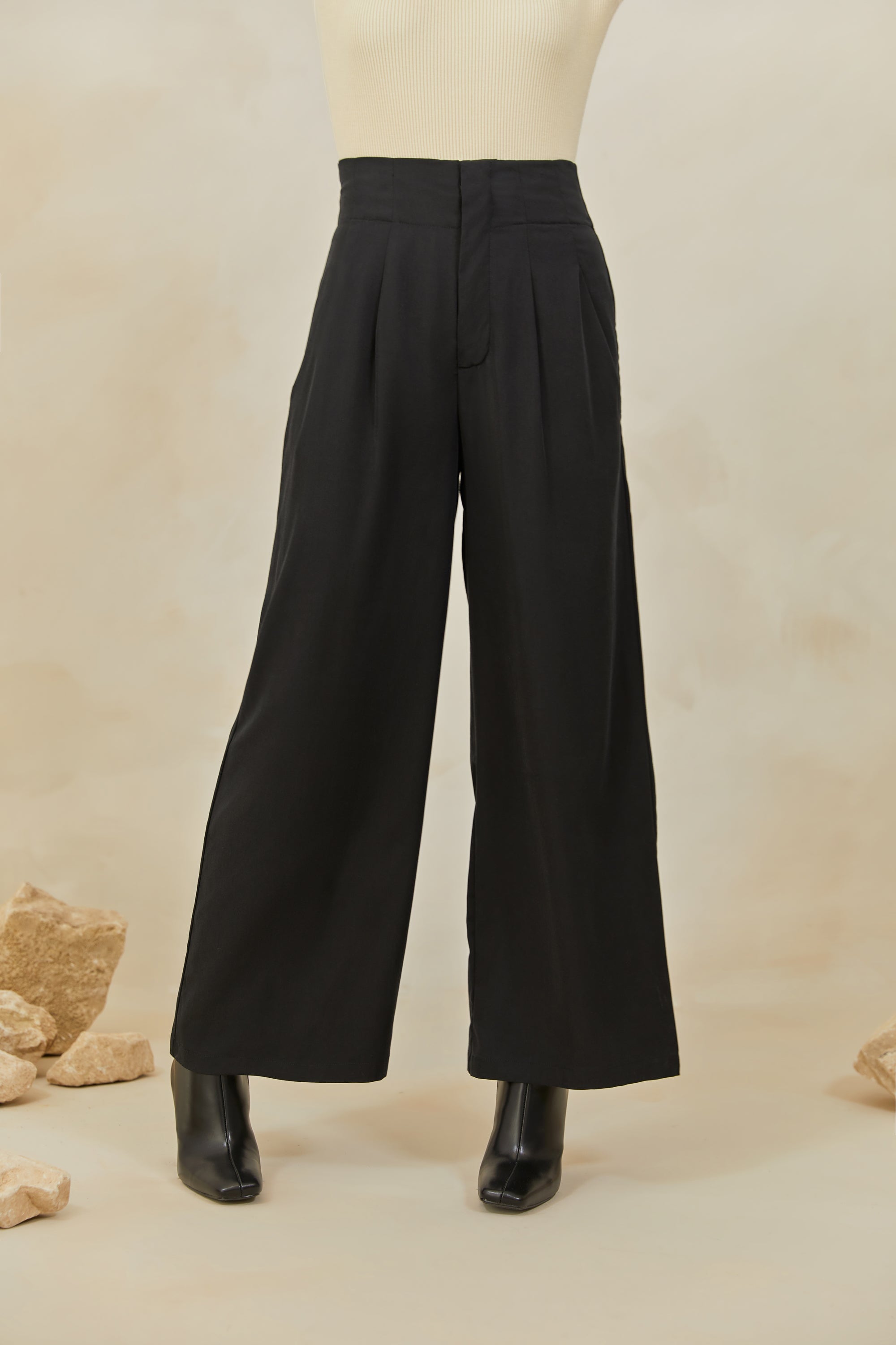 Alexia High Rise Trousers - Black Veiled Collection 