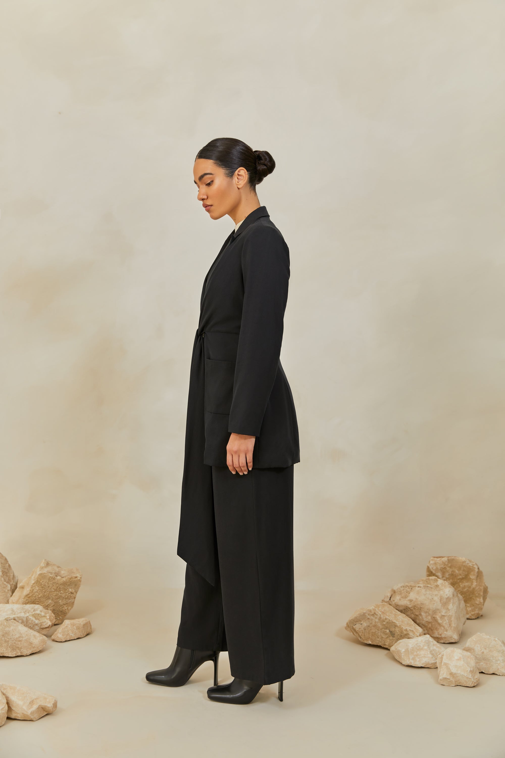 Alexia High Rise Trousers - Black Veiled Collection 