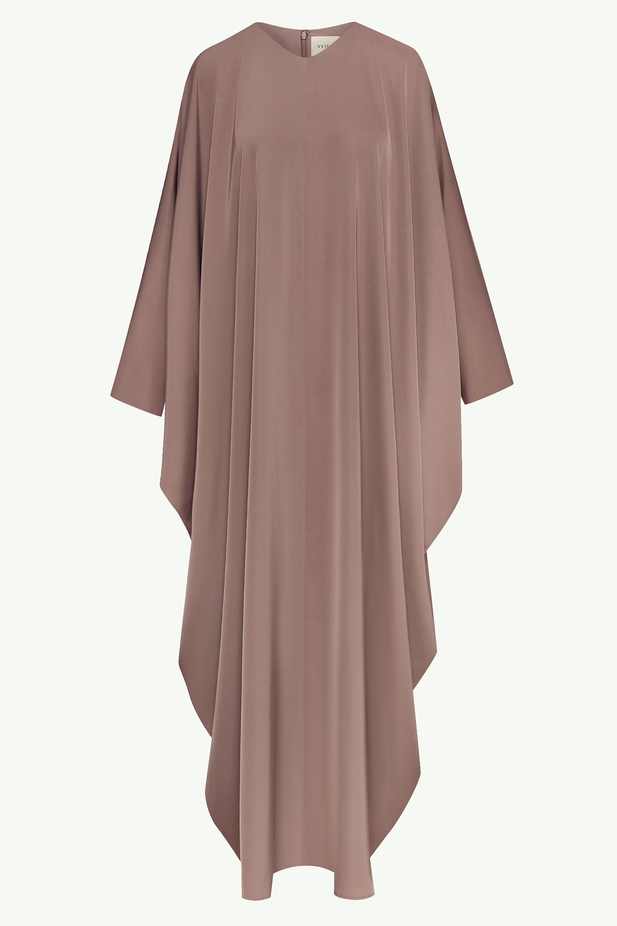 Anisa Satin Kaftan - Deep Taupe Clothing Veiled 