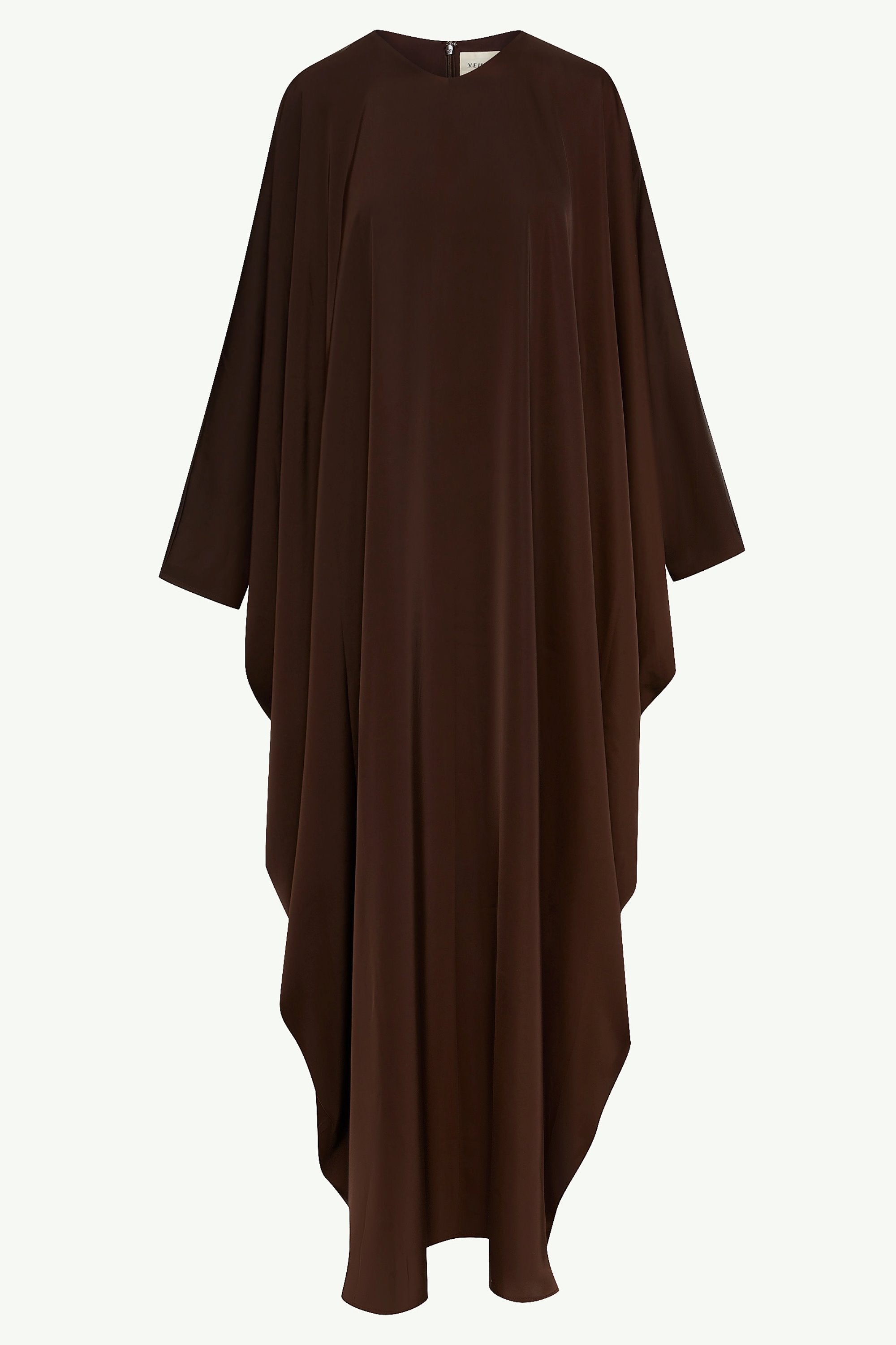 Anisa Satin Kaftan - Espresso Clothing Veiled 