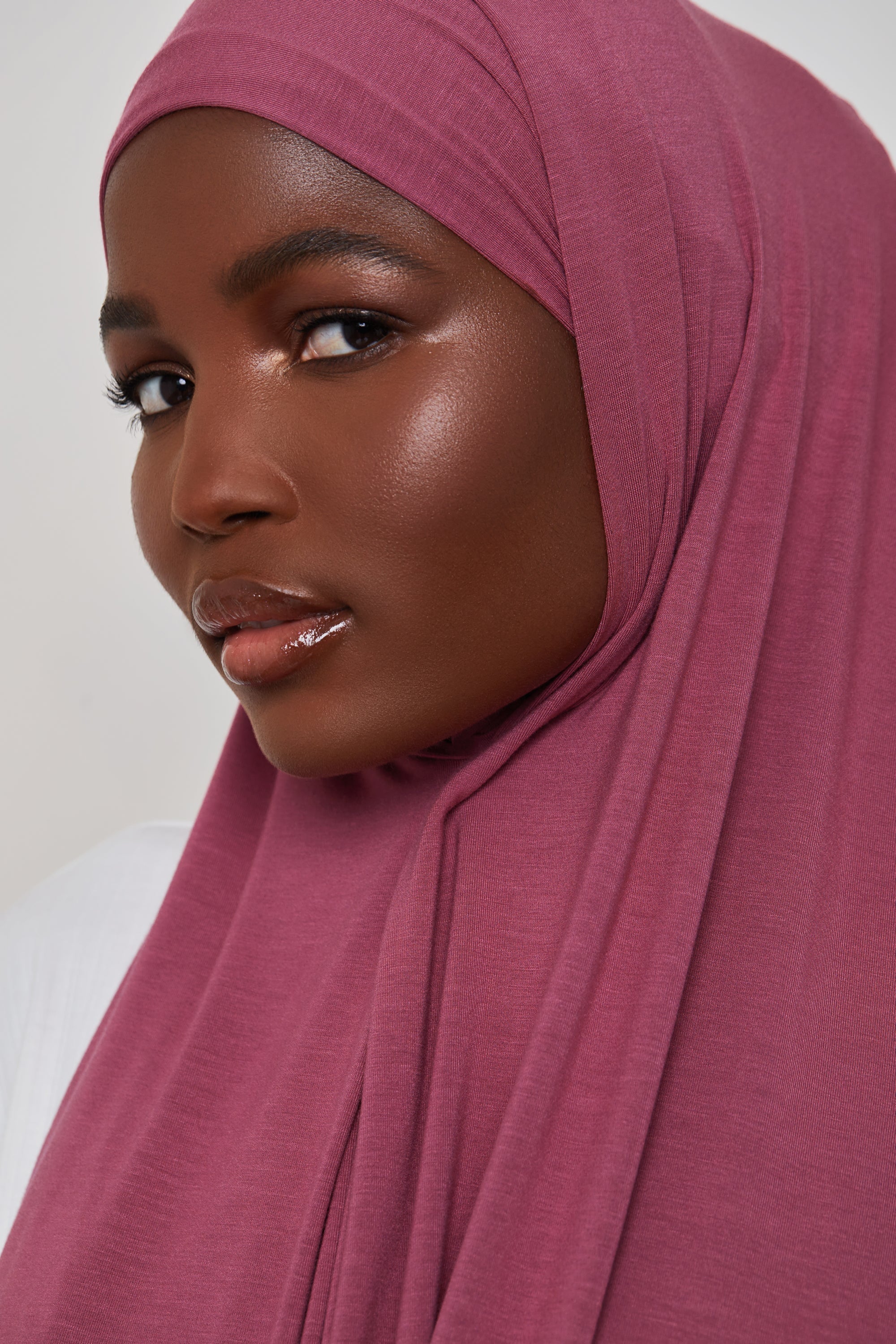 Bamboo Jersey Hijab - Dry Rose Veiled 