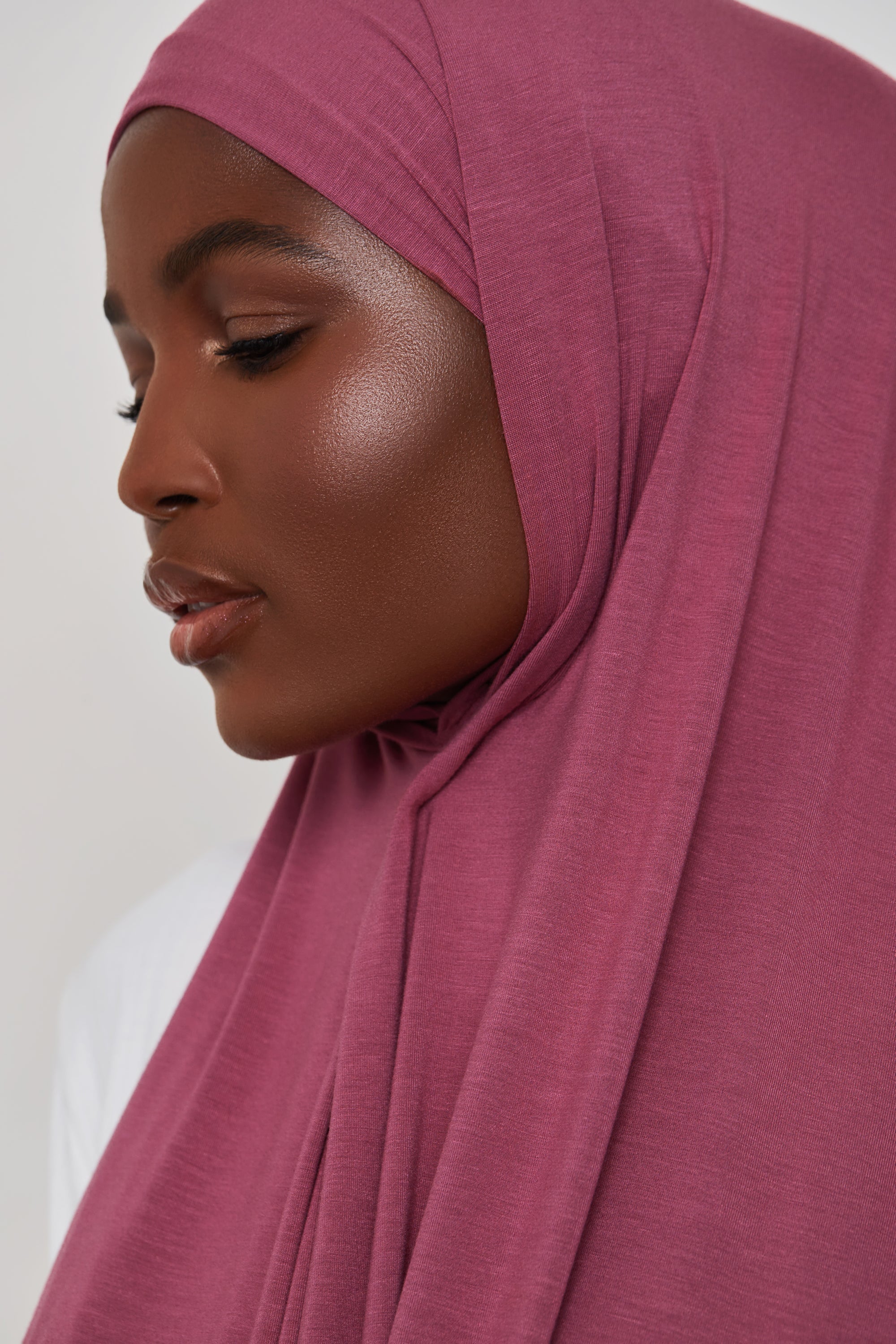 Bamboo Jersey Hijab - Dry Rose Veiled 