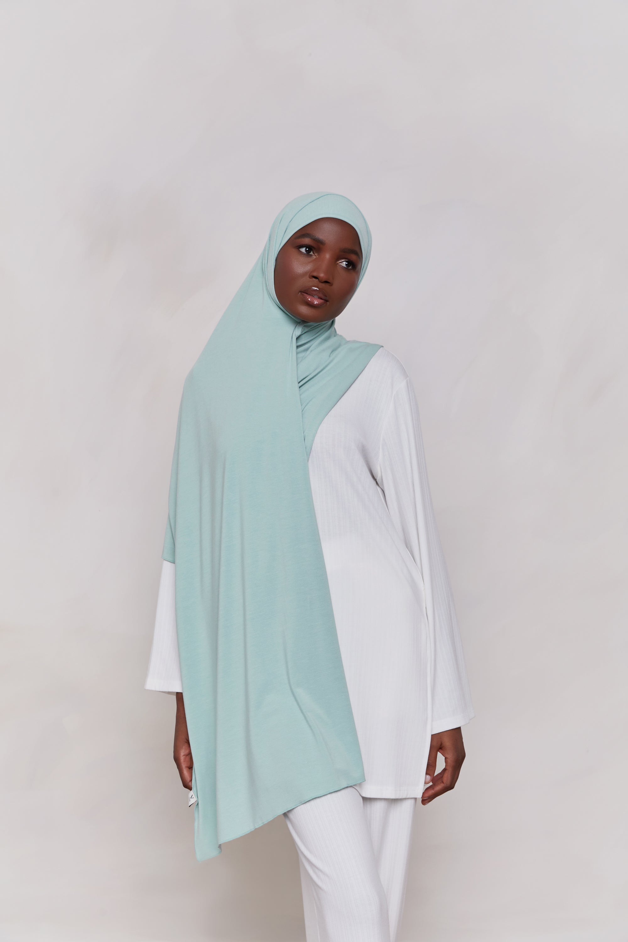 Bamboo Jersey Hijab - Mist Veiled 