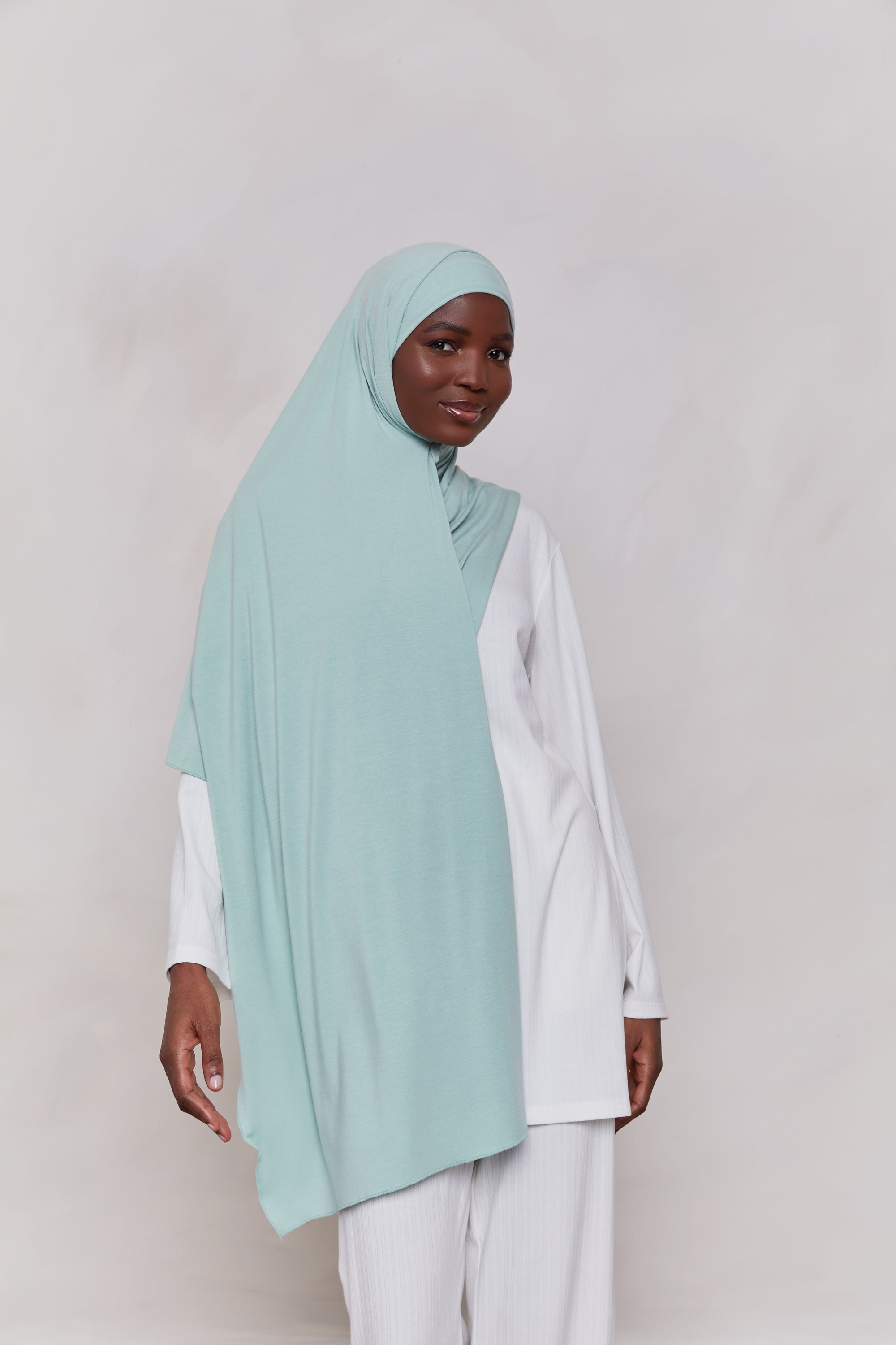 Bamboo Jersey Hijab - Mist Veiled 