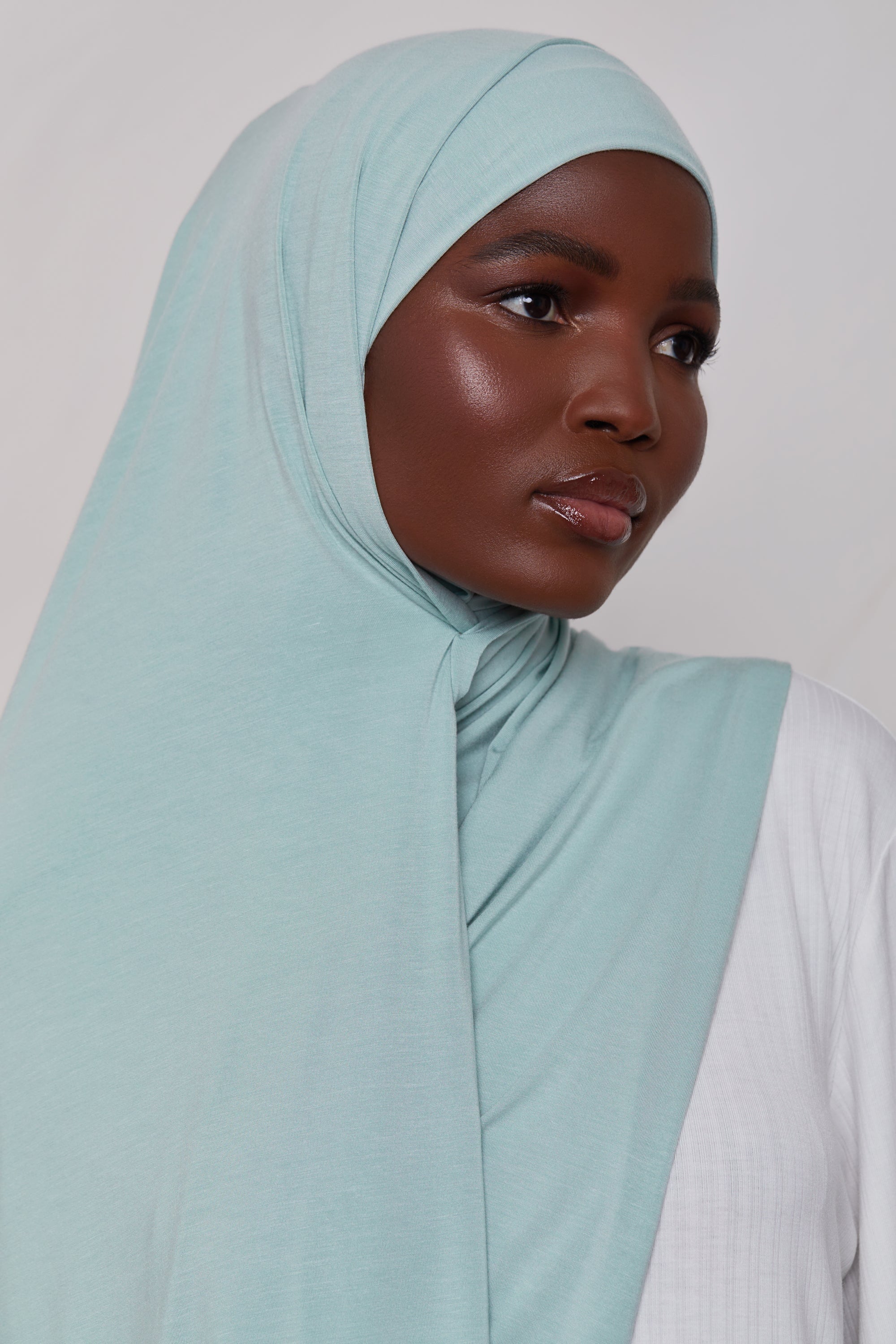 Bamboo Jersey Hijab - Mist Veiled 