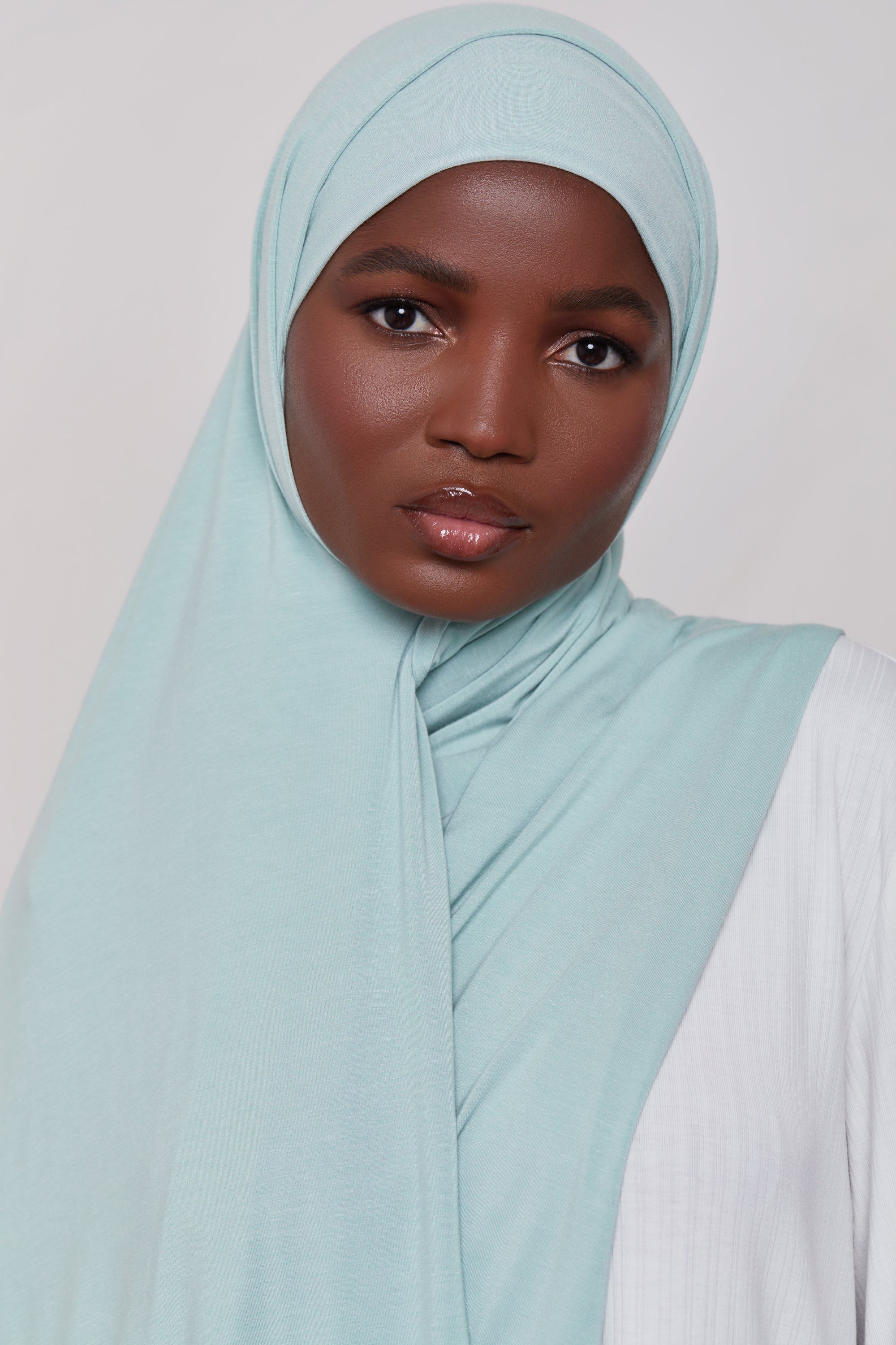 Bamboo Jersey Hijab - Mist Veiled 